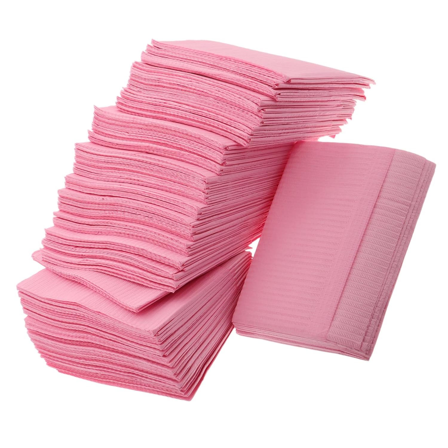 VICASKY 125pcs Disposable Nail Table Mats Oil Non-woven for Salon Use Comfortable Hand Rest for Manicure Single Use for Clean Environmentpink