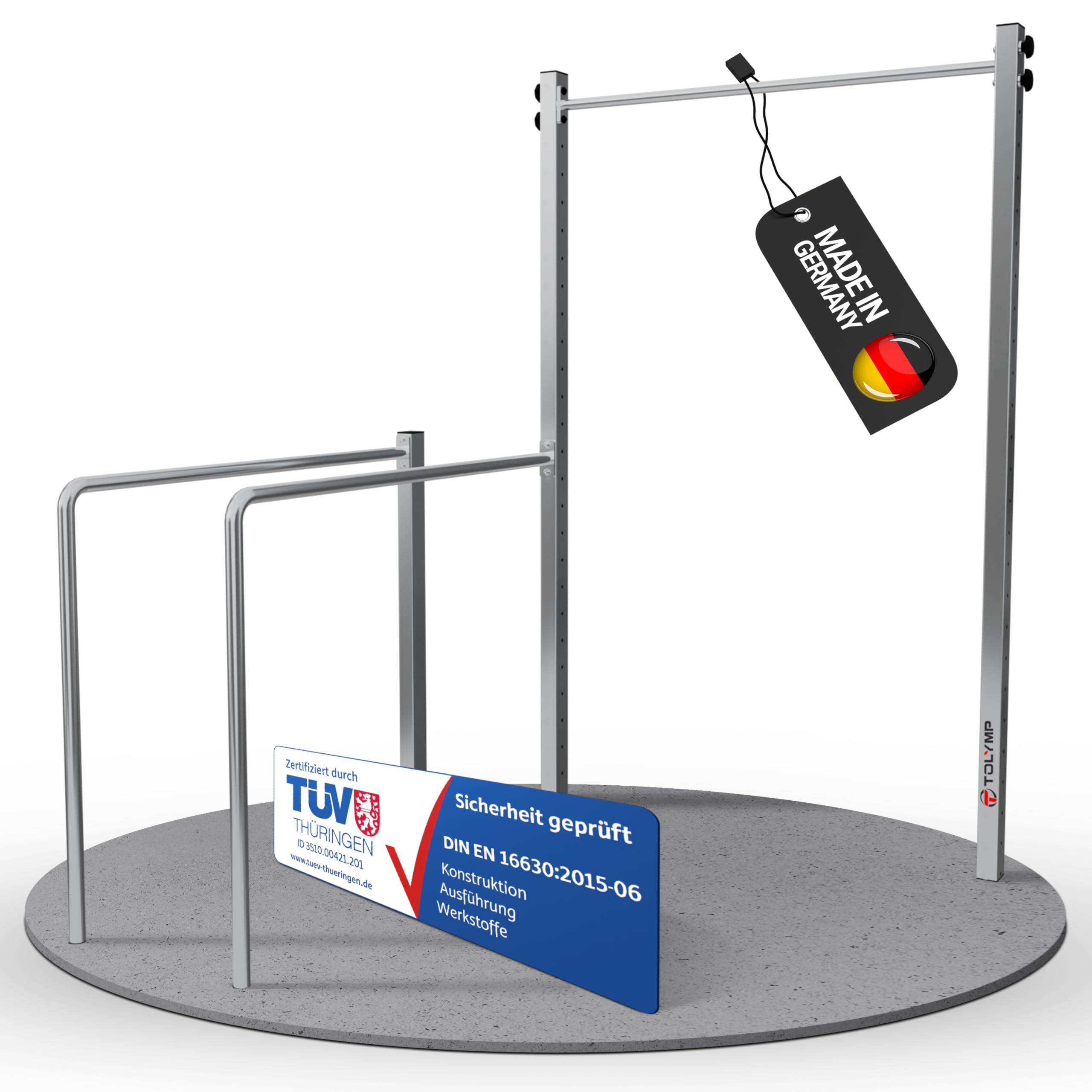Dip Buin Kraftstation aus V2A Edelstahl/Turnstange & Dip Barren für Outdoor-Fitness/Calisthenics Dip Station aus hochwertigem Edelstahl/wetterfester Dip Bar für den Garten