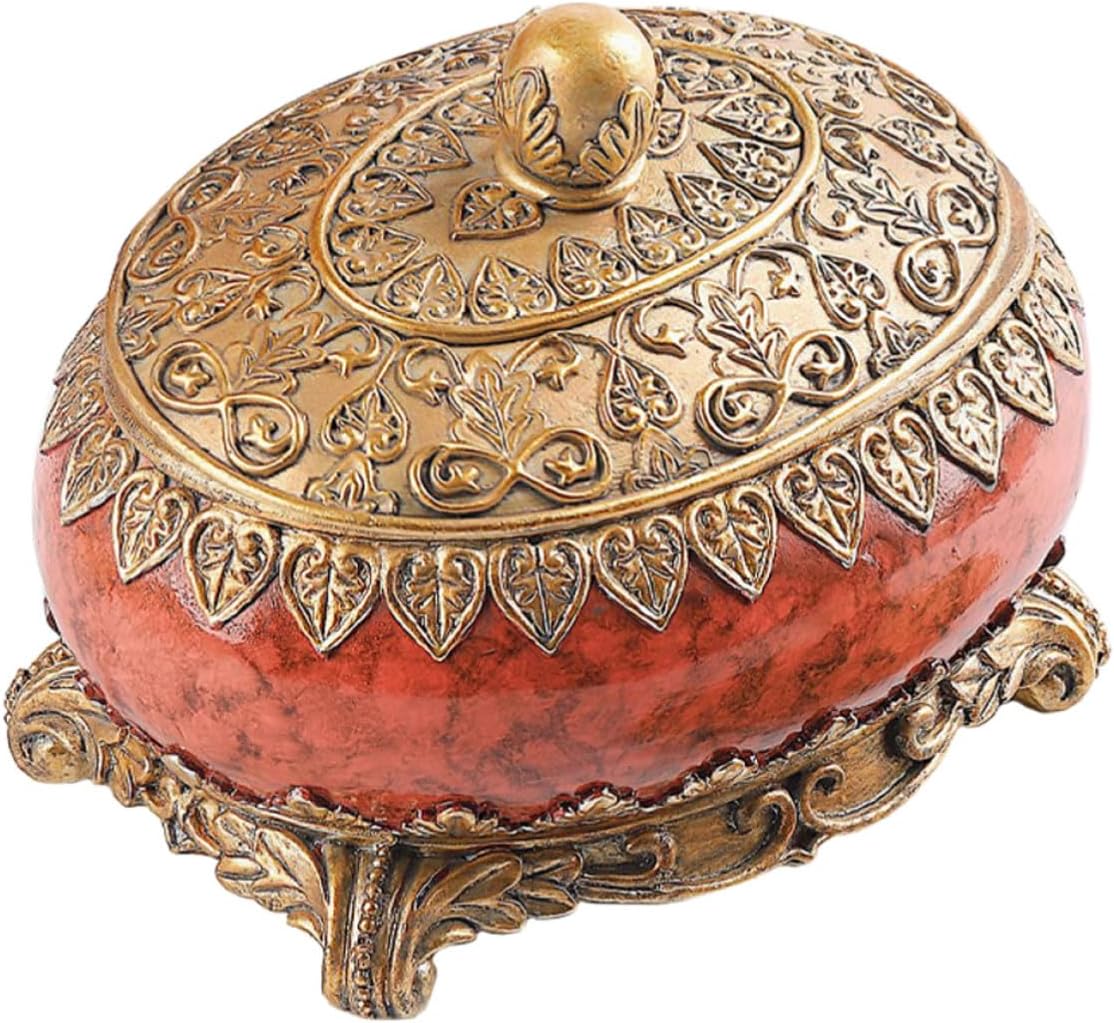 Resin Small Trinket Box Vintage Style Jewelry Container