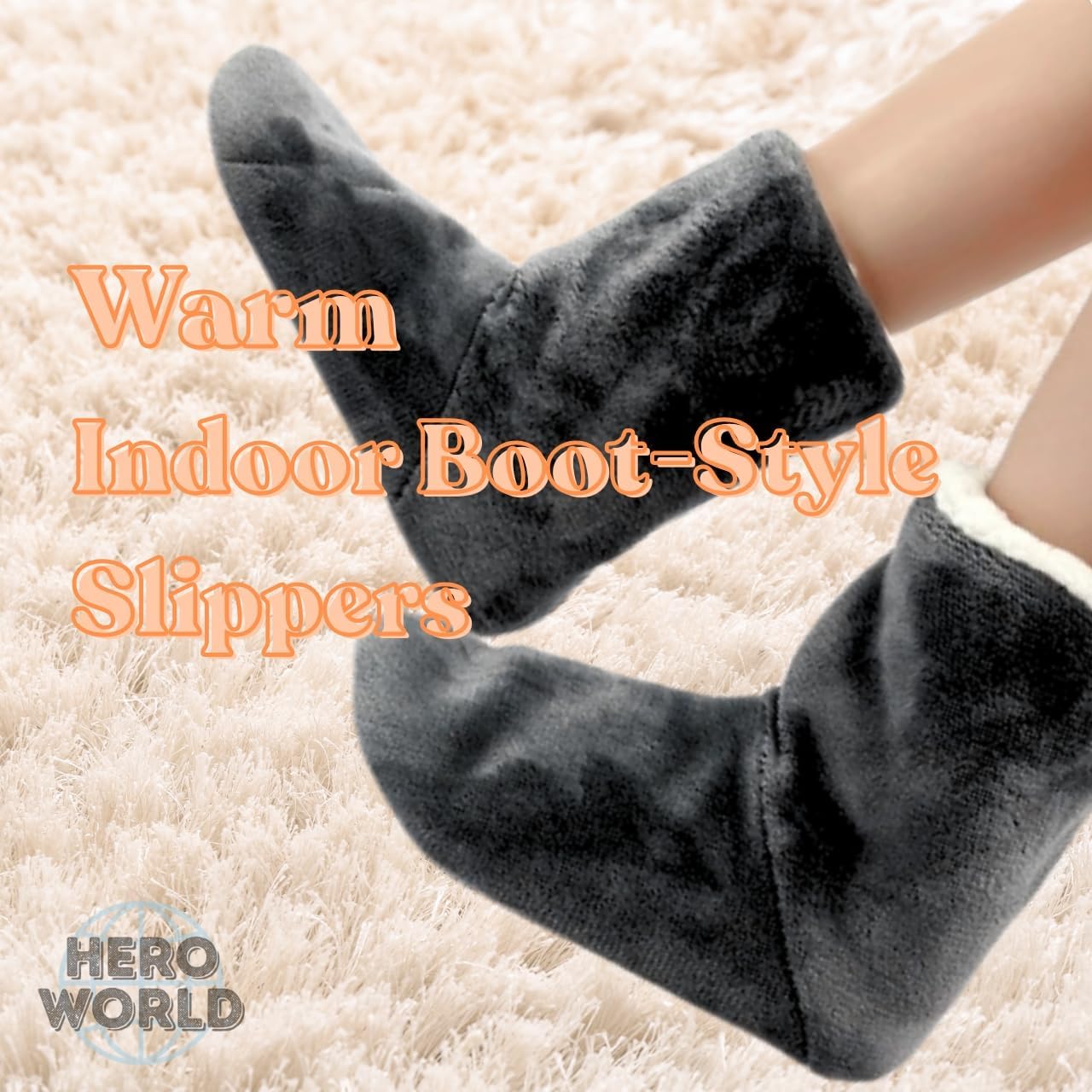 Fleece Lined Indoor Boot Slippers for Women Men Warm Cozy Anti Slip Soft Home Shoes Machine Washable Winter Comfort - Image 2