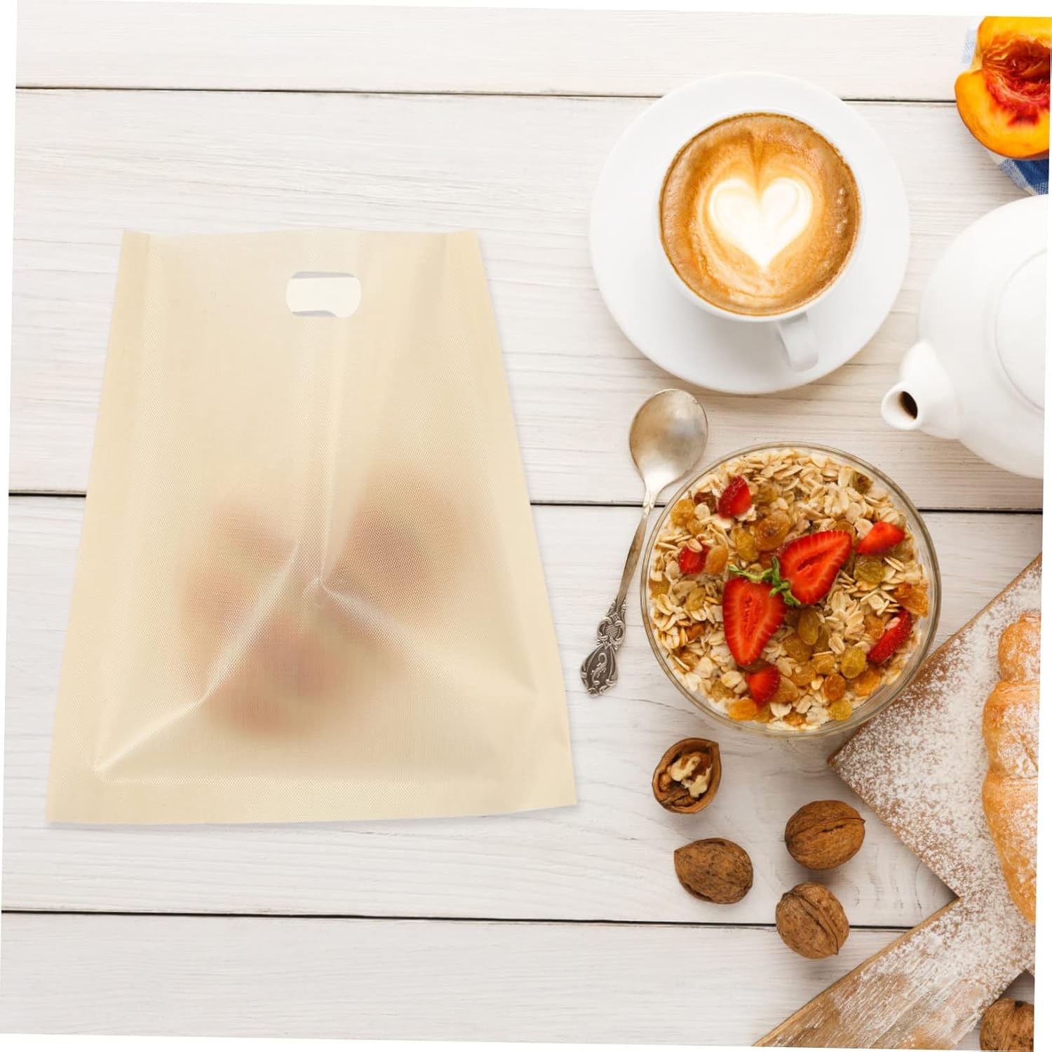 Ipetboom 5pcs High Temperature Resistant Toaster Bag Reusable Bread Bags for Oven Microwave