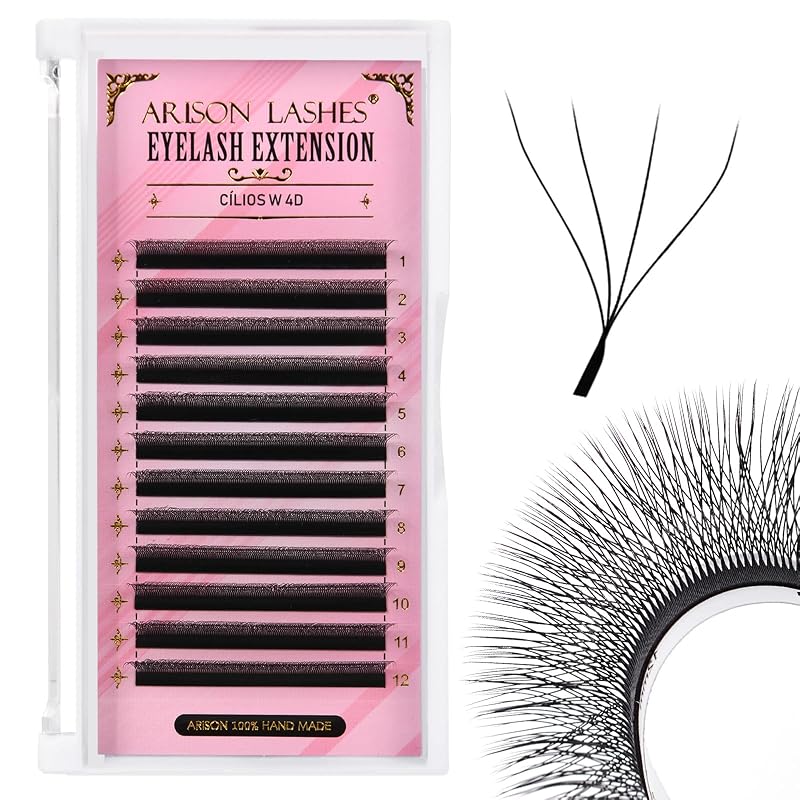 Extensão de cílios ARISON LASHES 4D W, curvatura C, 14 mm