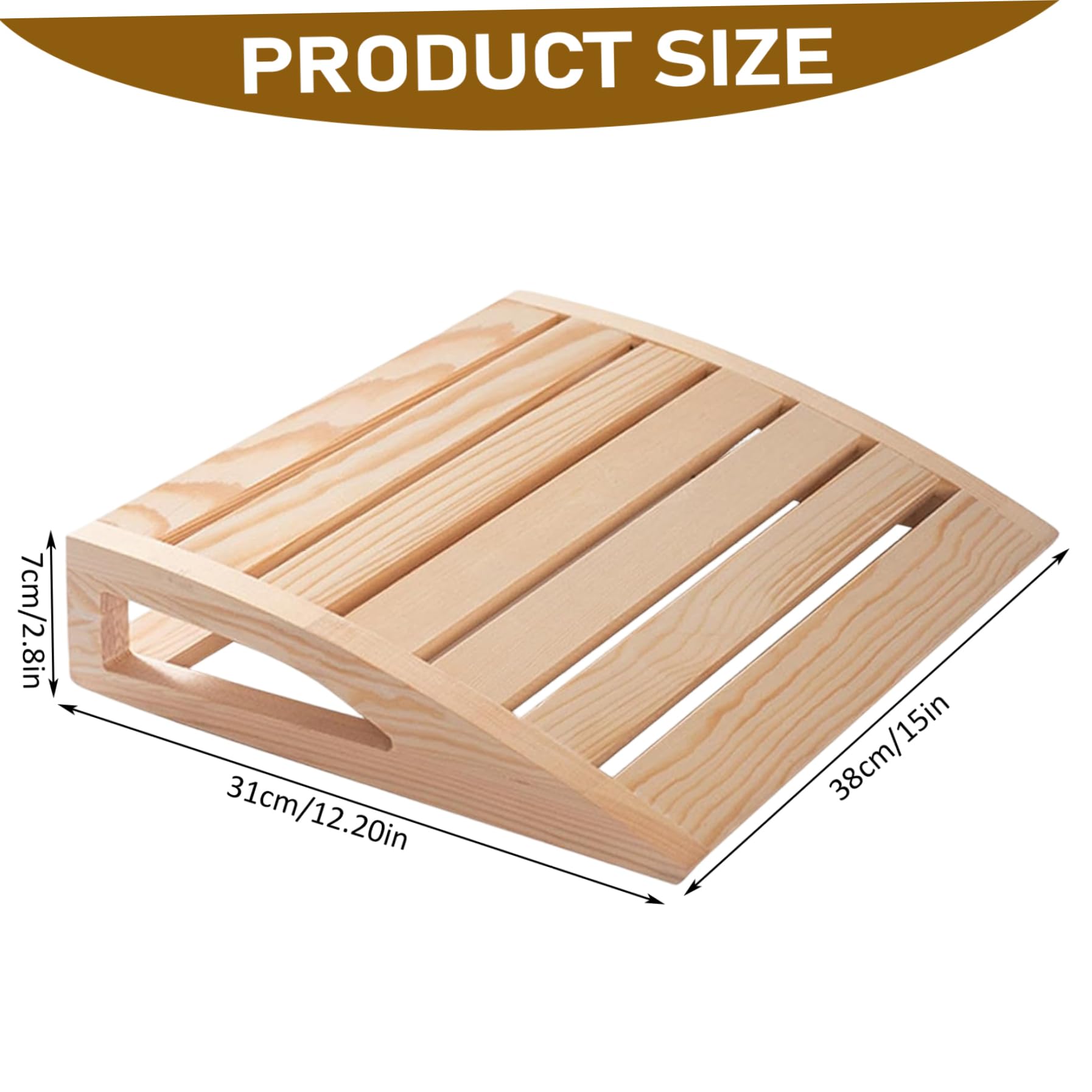 Reposacabezas para Sauna, soporte ergonómico para el cuello, almohada de madera, relajación, accesorios rústicos para Sauna para hombres y mujeres