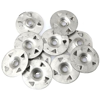 304 Stainless Steel 32pcs 4-Claw Washers Easy Fix Washers for Gypsum Board, Extruded Plate, Foam Board, Rock Wool Board, 28mm Diameter