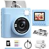 Instant Print Camera for Kids, Christmas Birthday Gifts for Girls Boys, 1080P HD Video Digital Camera for Kids with Printing Paper and 32G Card, Toy