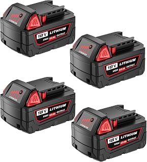 HOCHSTERN 6.0Ah M-18 Battery Replacement for Milwaukee 18V Battery 4Pack