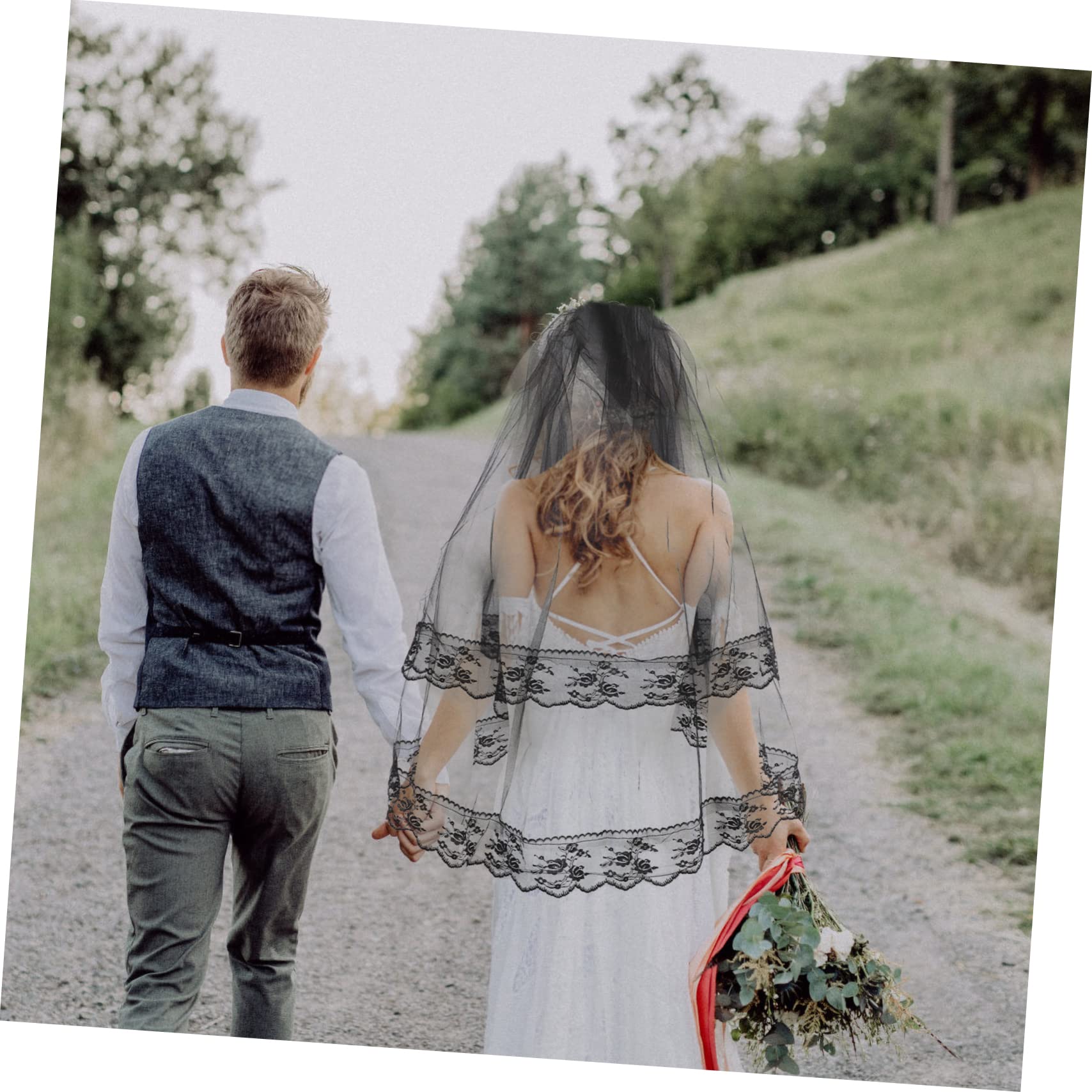 GALPADA 5stücke Kurzer Brautschleier Aus Spitze Für Hochzeiten Und Halloween Mit Elegantem Mesh-look Perfektes Kostümzubehör Für Besondere Anlässe
