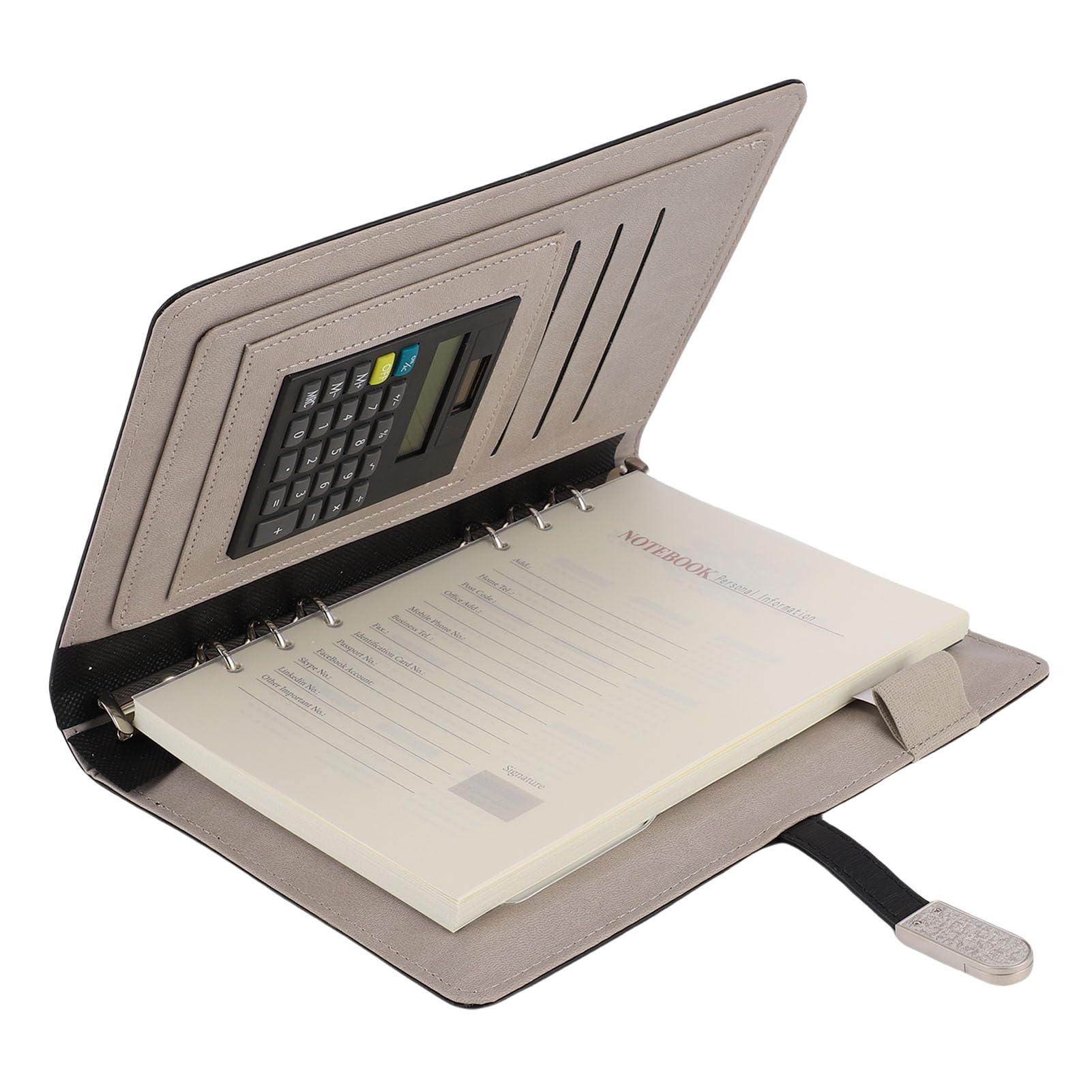 Aramox Carnet de Chargement personnalisé, Journal Rechargeable en Cuir PU avec Lumière et Banque d'alimentation pour les Voyages et les études