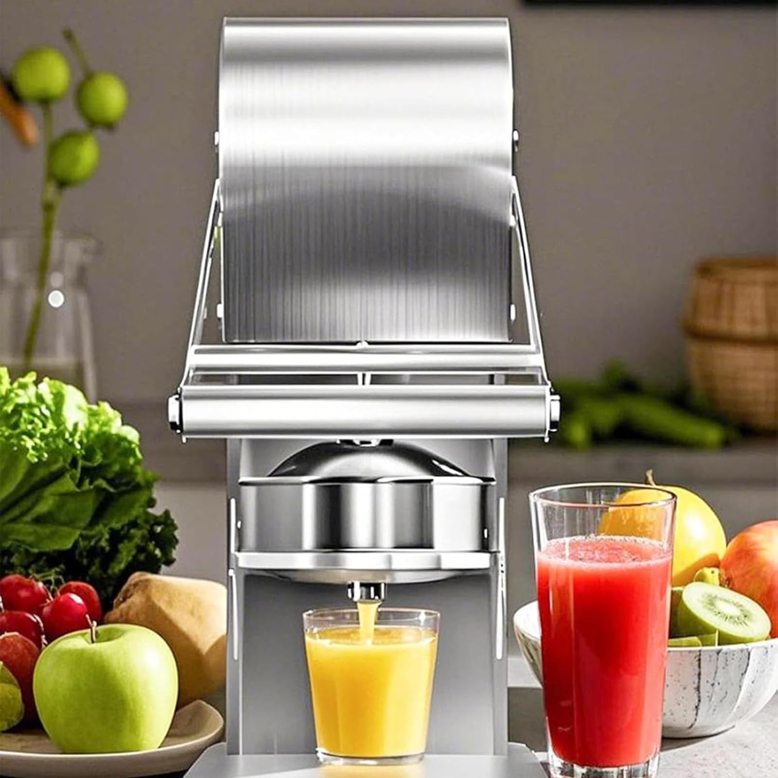 Manuelle Zuckerrohr-Entsafter, extrahiert Saft in 3 Sekunden, 99,9 % Ertrag, abnehmbarer 304 Edelstahl, für Zuckerrohr, Granatapfel, Orangen, kommerzielle Nutzung