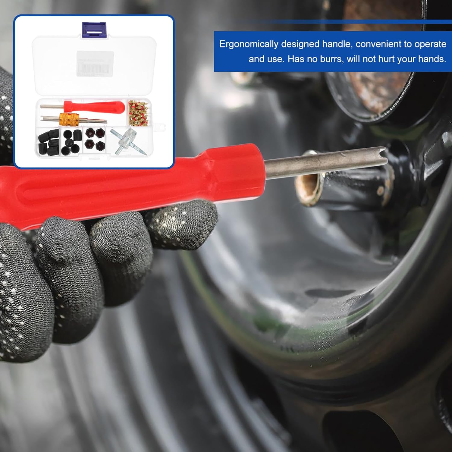 Alipis Automobile Core Wrench Tire Valve Tool Kit for Easy Tire Repair Durable and Suitable for Cars Motorcycles Bicycles and Trucks