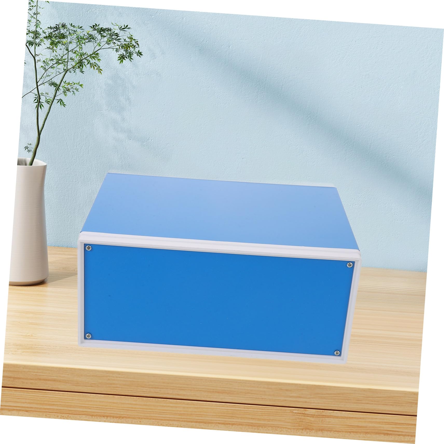 Hemobllo Scatola di Derivazione in Metallo Blu in Ferro 110x250x190mm per Progetti Elettronici Protezione Live e Viti Inclusi per Dispositivi di Misura