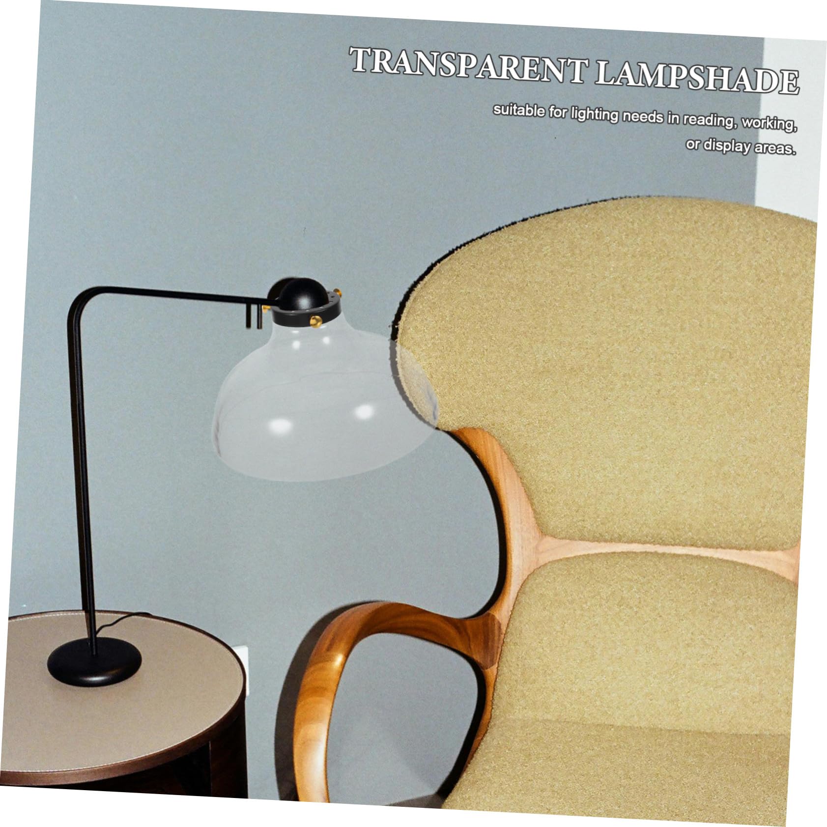 GLEAVI Pantalla de Vidrio Resistente Altas Temperaturas Embudo de Vidrio Soplado Mano para Luces Colgantes Candelabros Apliques de Pared