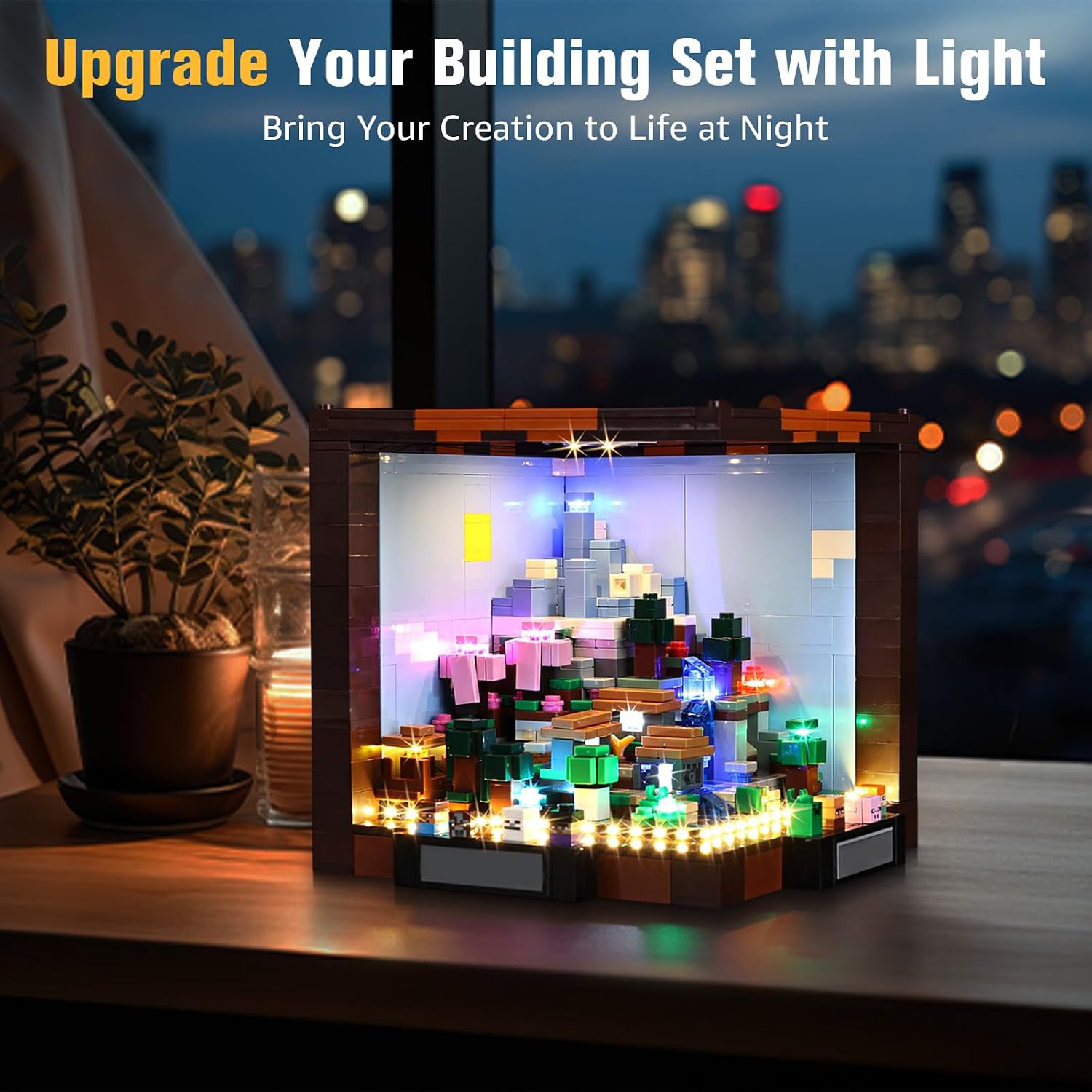 BrickSoul Light Up Kit Compatible with Lego Minecraft The Crafting Table 21265 Building Set | Upgrade Design Lighting Accessories | Cable-Hiding Tech for Display (21265 Set NOT Included)