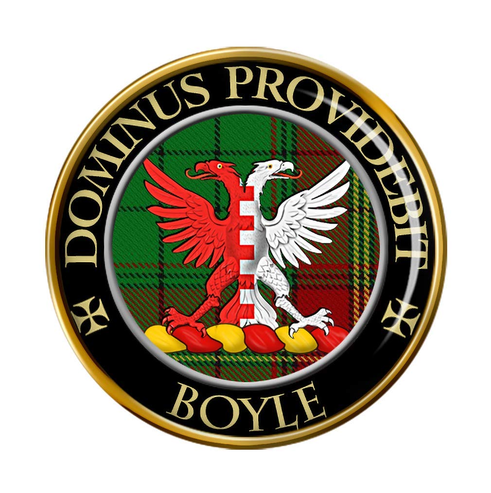 Family-Crests.com Men's Gold Boyle Scottish Clan Pin Badge