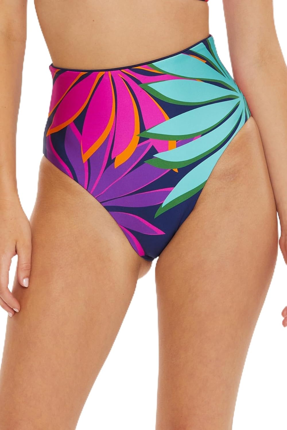 Trina Turk Womens Wailea High Waisted Bikini Bottom, Cheeky Coverage, Swimwear Separates for Women
