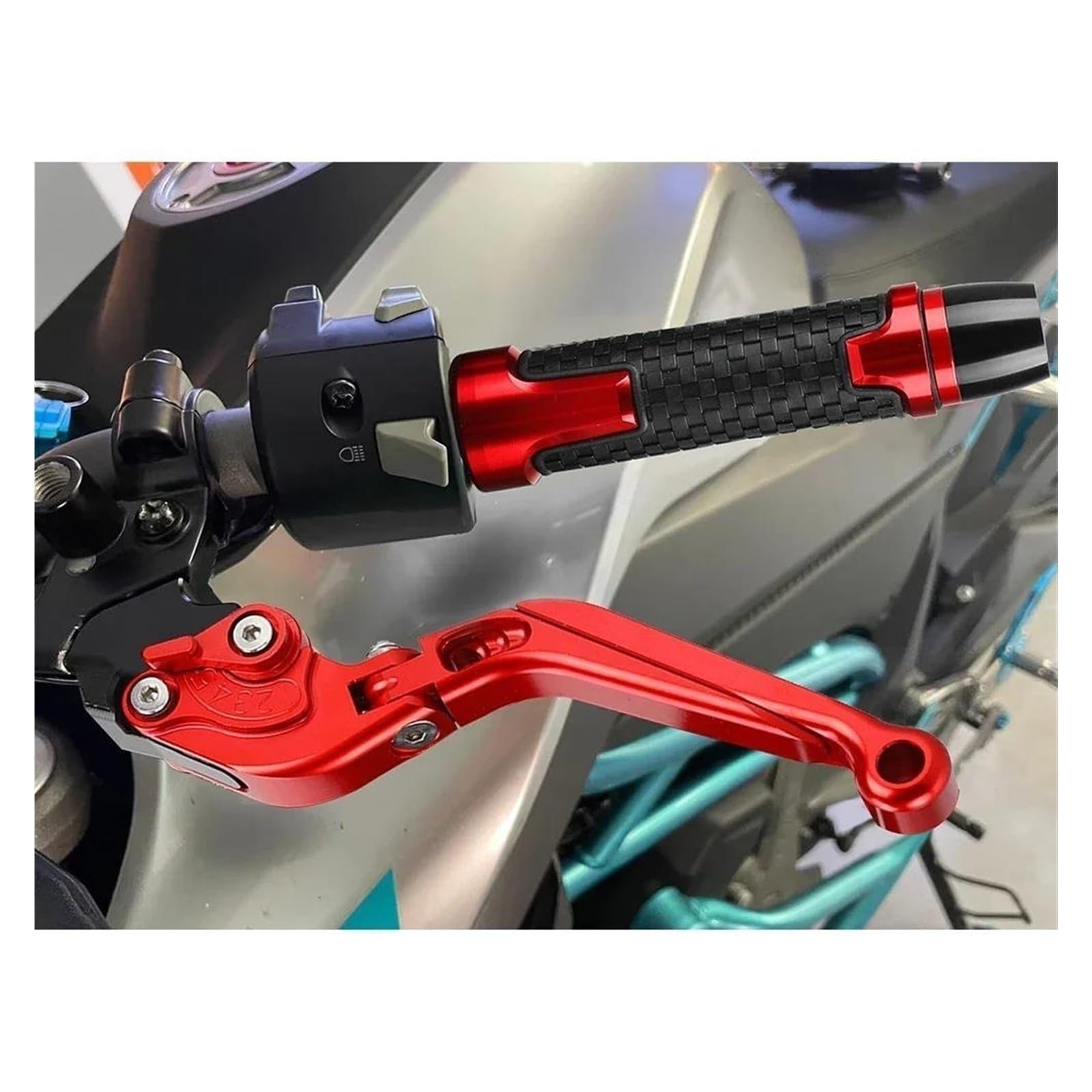 Freno a mano Accessori Per Leve Freno Frizione Moto Per Honda SH 350i 300i 150i 125i 350 150 125 300 2009-2021 2022 2023 2024 Manopole Manubrio Multicolore(Red)