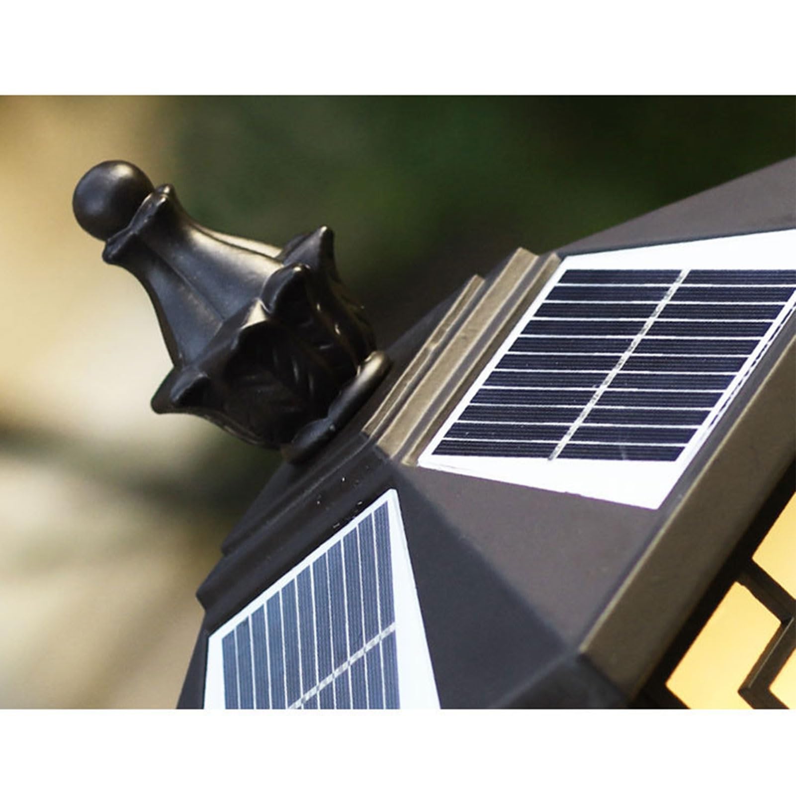 Pfostenleuchten Außenbereich Rustikale quadratische Solar-Säulenleuchte IP65 Wasserdichte Aluminium-Säulenleuchte Outdoor Fence Post Lights for externe Garten Terrasse Landschaft Straße Laterne(18*38c
