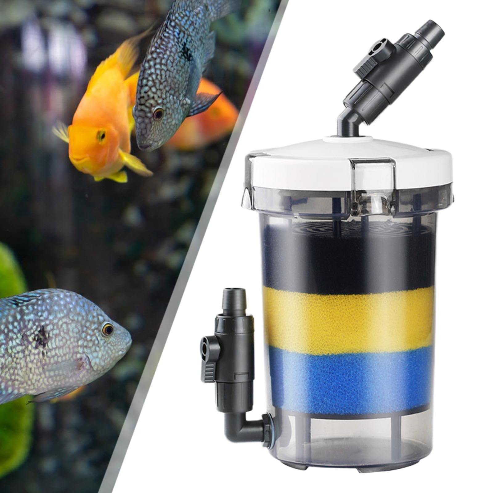 Sharplace Filtro de Acuario para Tanque de Tortugas Capacidad por Instalación Vidrio Purificador PP Adecuado para Peces y Tortugas Acuarios Despachos, 21.5x36.5x19.5cm, Individual