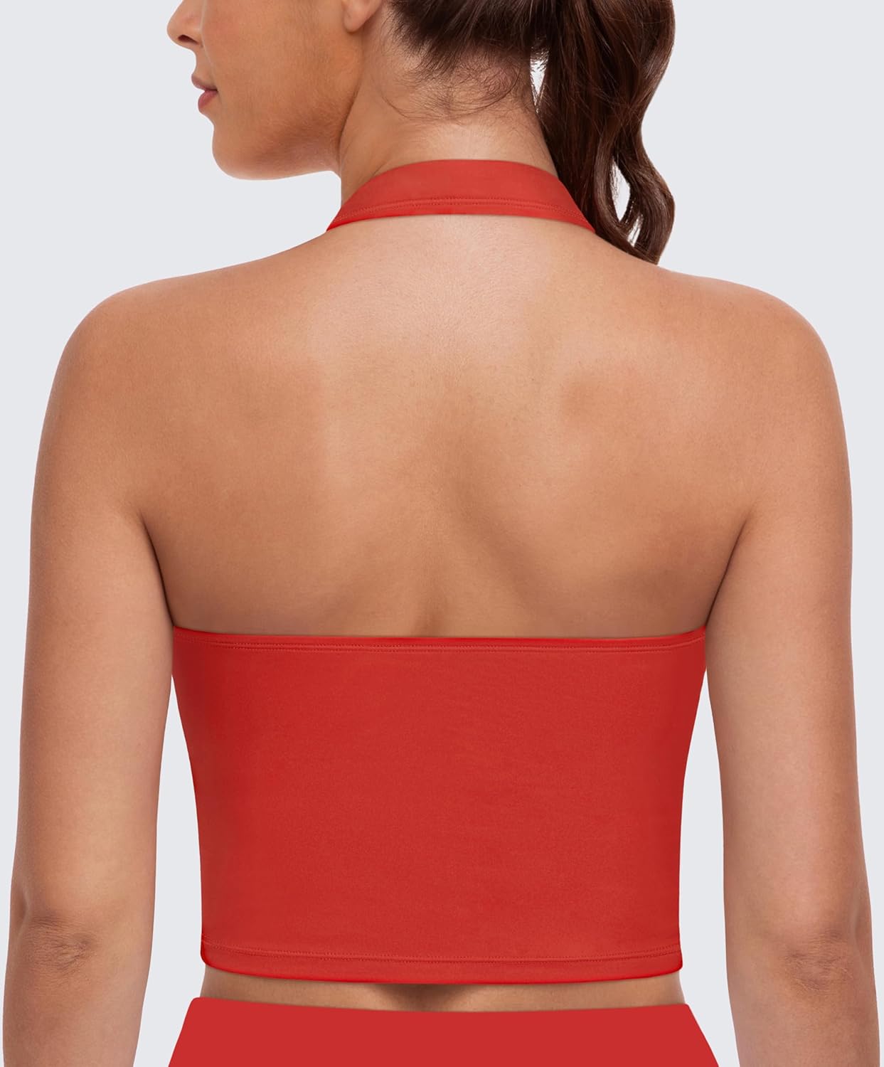 3-Pack Halter Longline Sports Bras for Women - Padded Workout Yoga Crop Tops Tanks Camisole