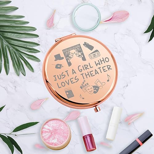 Miniatura 3 de MYOSPARK Teatro dramático Espejo de maquillaje compacto Drama Regalo de graduación para estudiantes Drama Regalos de teatro Just A Girl Who Loves