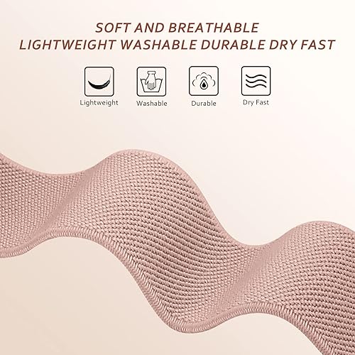 Miniatura 3 de Kollody Paquete de 2 correas elásticas de nailon compatibles con Amazfit Active 2Active, correas de repuesto elásticas suaves de 0.787 pulgadas para