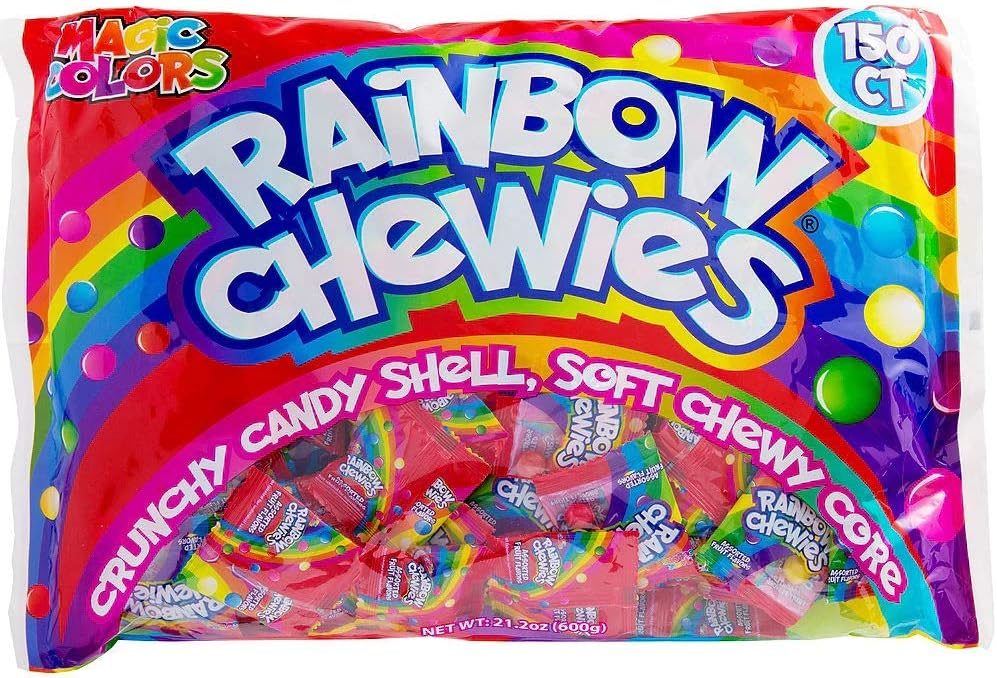 Magic Colors Rainbow Chewies Candy Pouches 150 Count, 21.2 Ounce