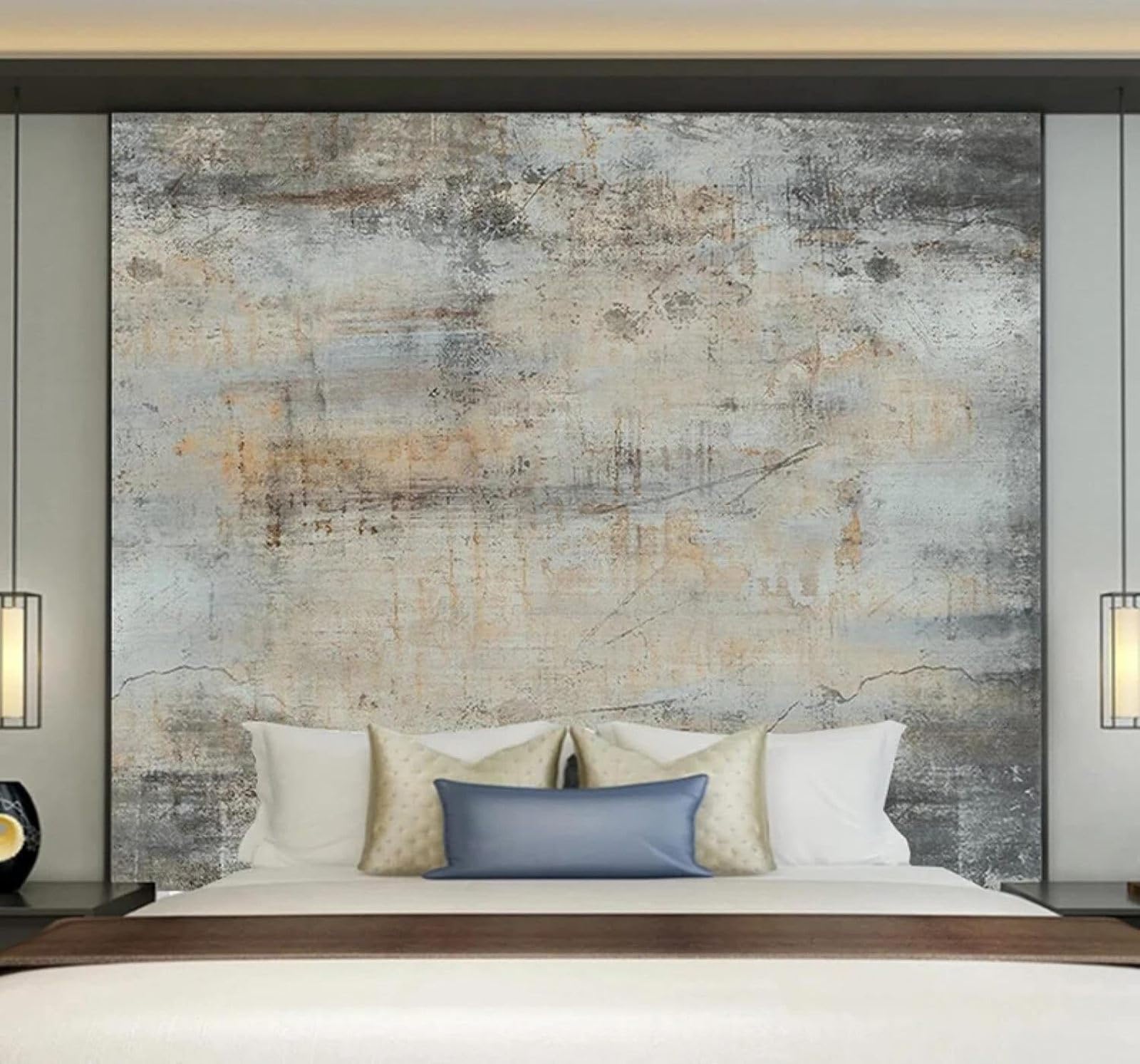 XLMING Abstract Retro Concrete Wall Restaurant Decor 3D Wallpaper Luxury Home Dining Decor Paste Sofa Living Room The Wall for Bedroom Mural-430cm×300cm