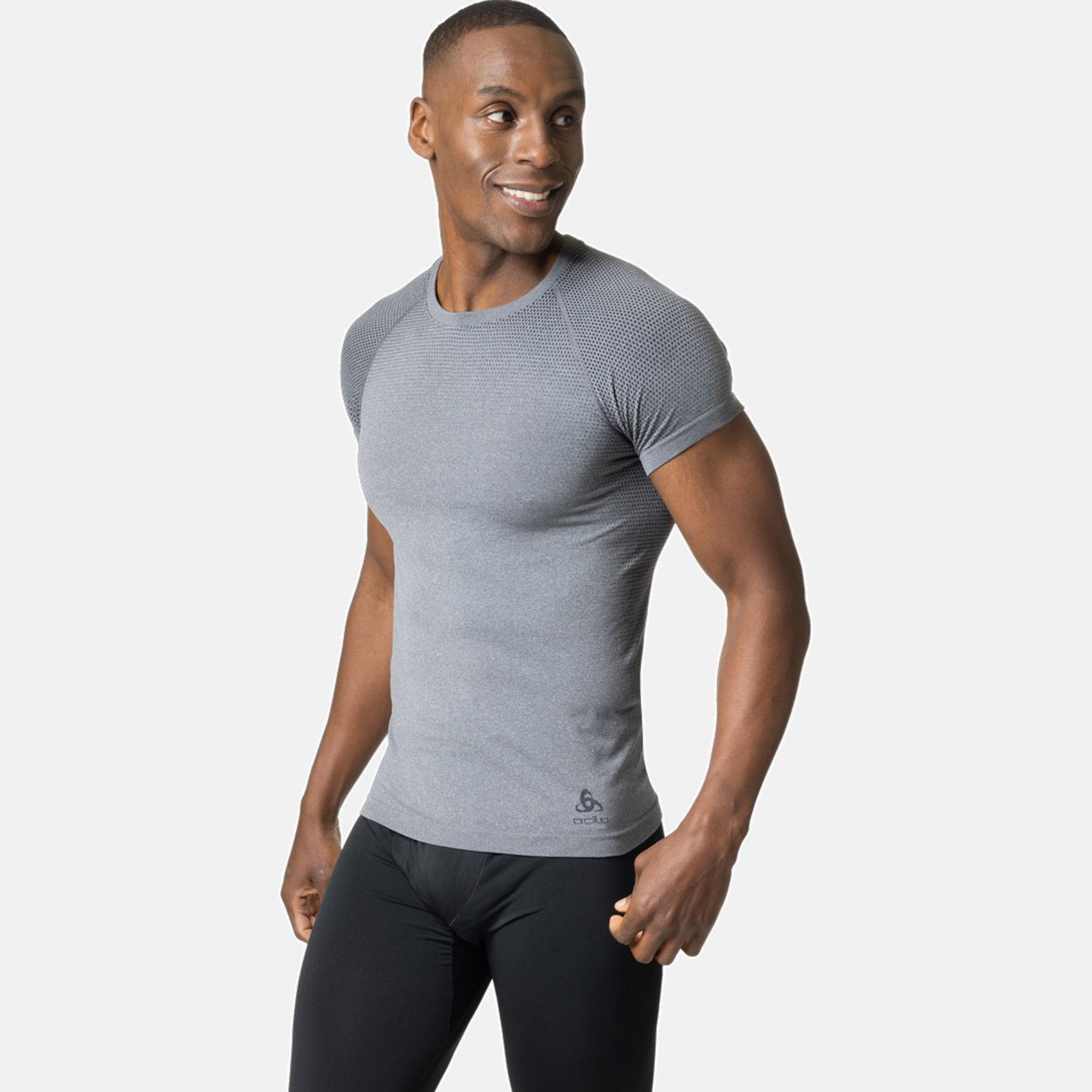 Odlo Performance Light Crew Neck Camiseta de Running Hombres Grey Melange