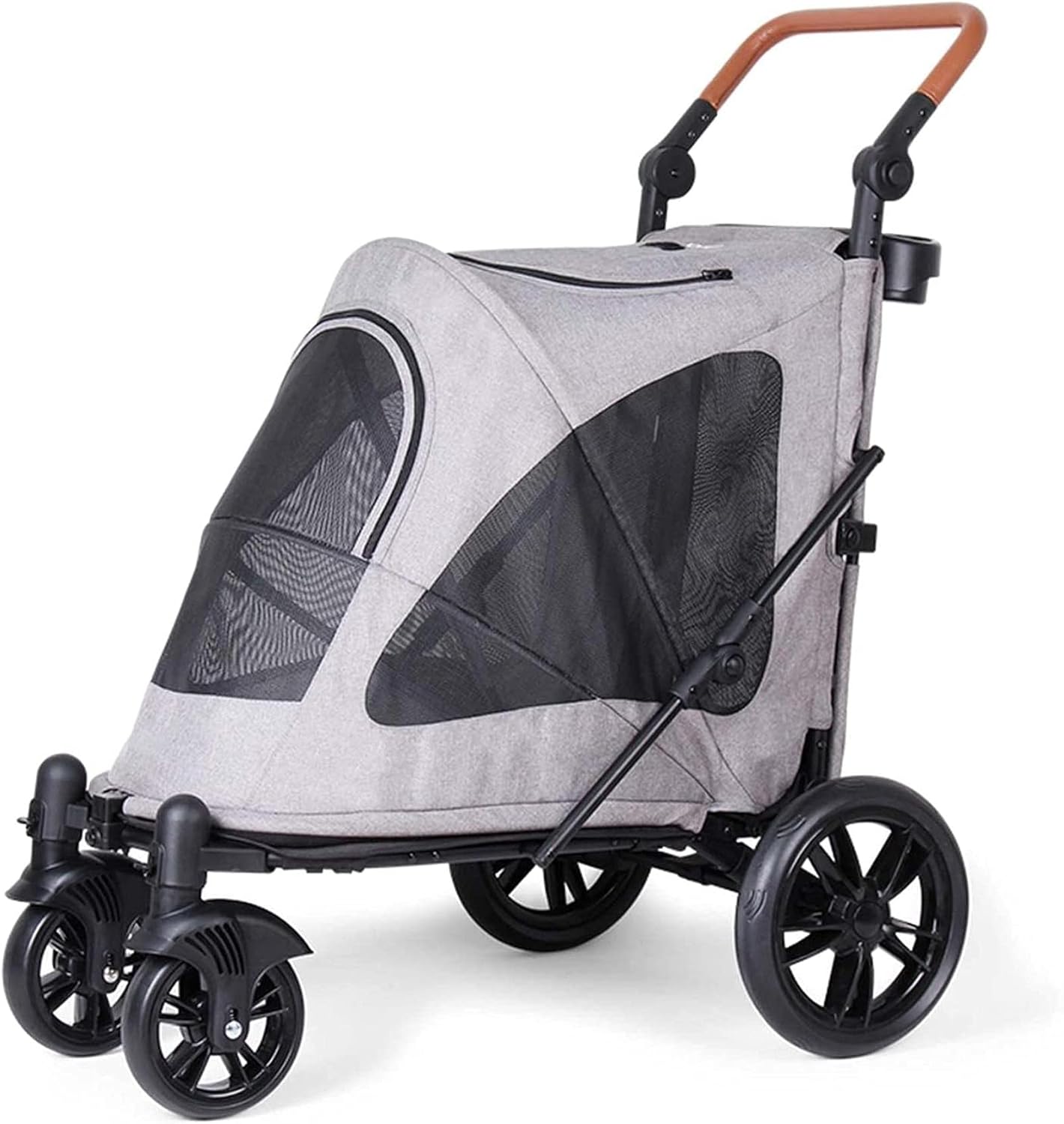 Dog Stroller for Large Pet Jogger Stroller,Push Button Zipperless Dual
