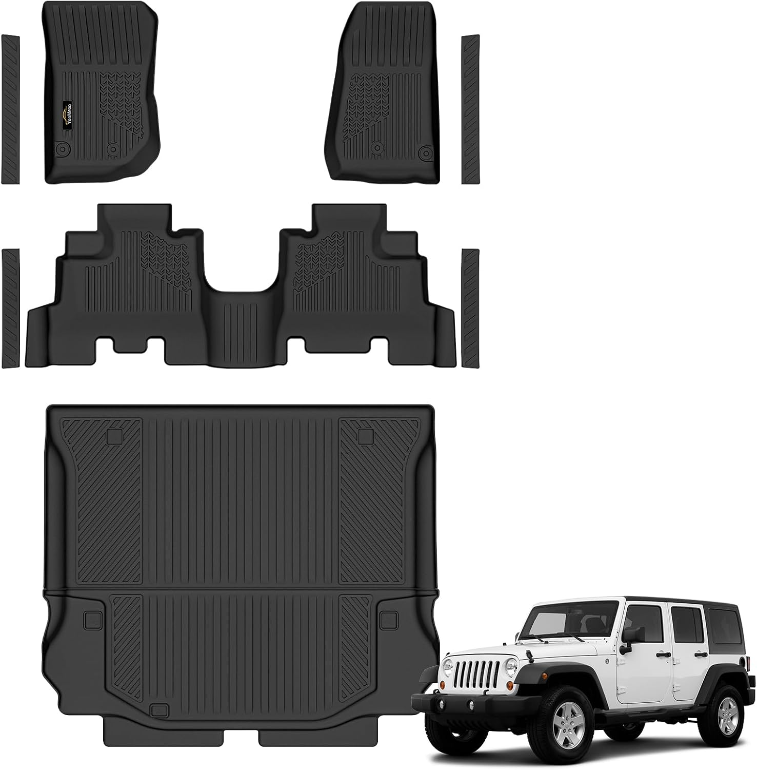 Floor Mats & Cargo Liner for Jeep Wrangler JK 4-Door 2007-2018