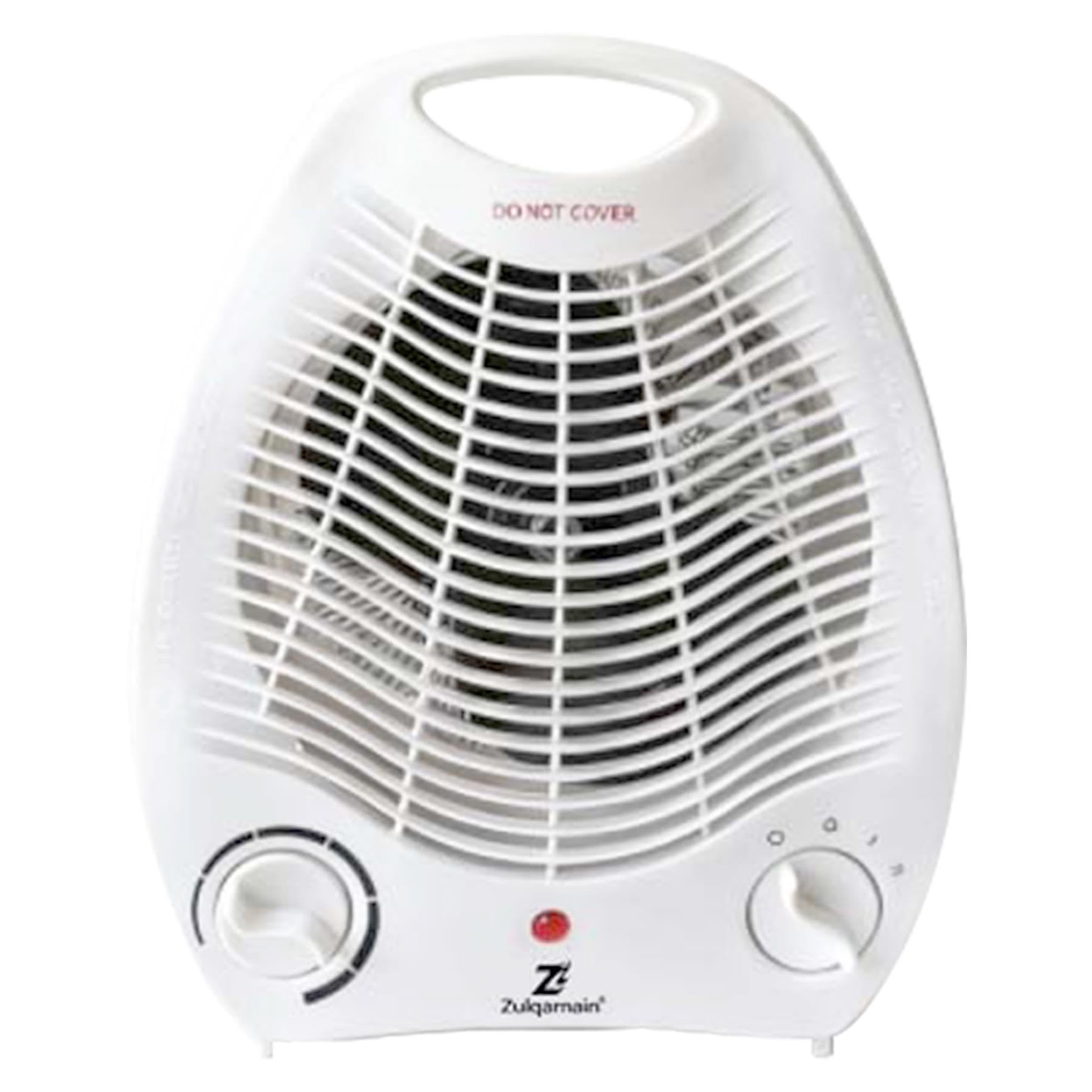 Zulqarnain 2000W Portable Electric Fan Heater with Adjustable Thermostat 2 Heat Settings Cool Warm Hot Modes Overheat Protection Carry Handle and Power Indicator Light Home Office Room Heating