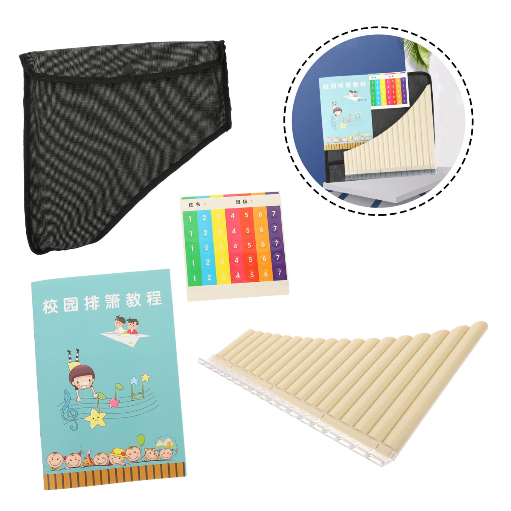Flûte De Pan 18 Notes Instrument De Musique Portable Sans Danger Pour Les Enfants Son Précis