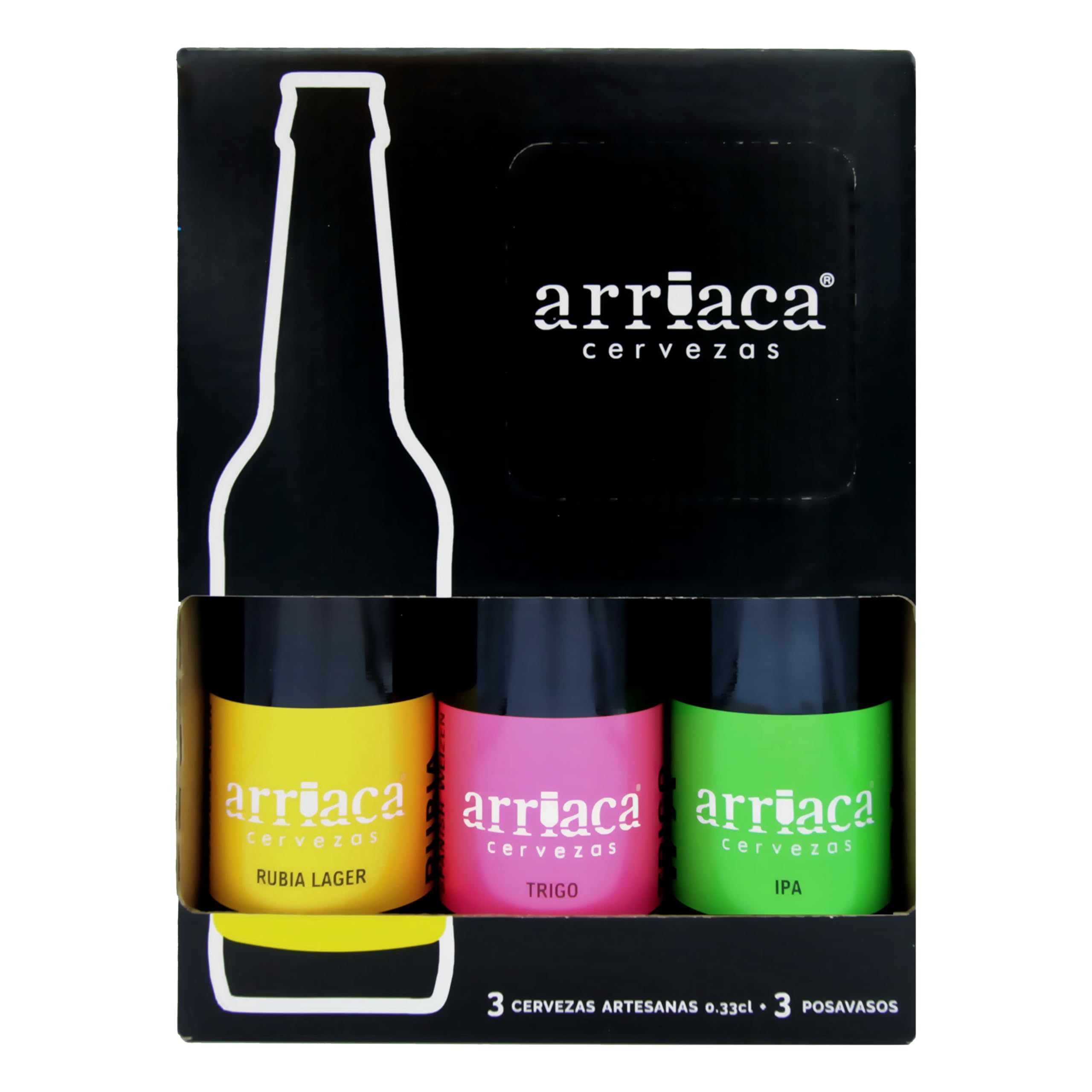 Cerveza Artesana Arriaca Estuche Pack Regalo Degustación 3x33cl (Caja de 8 estuches)