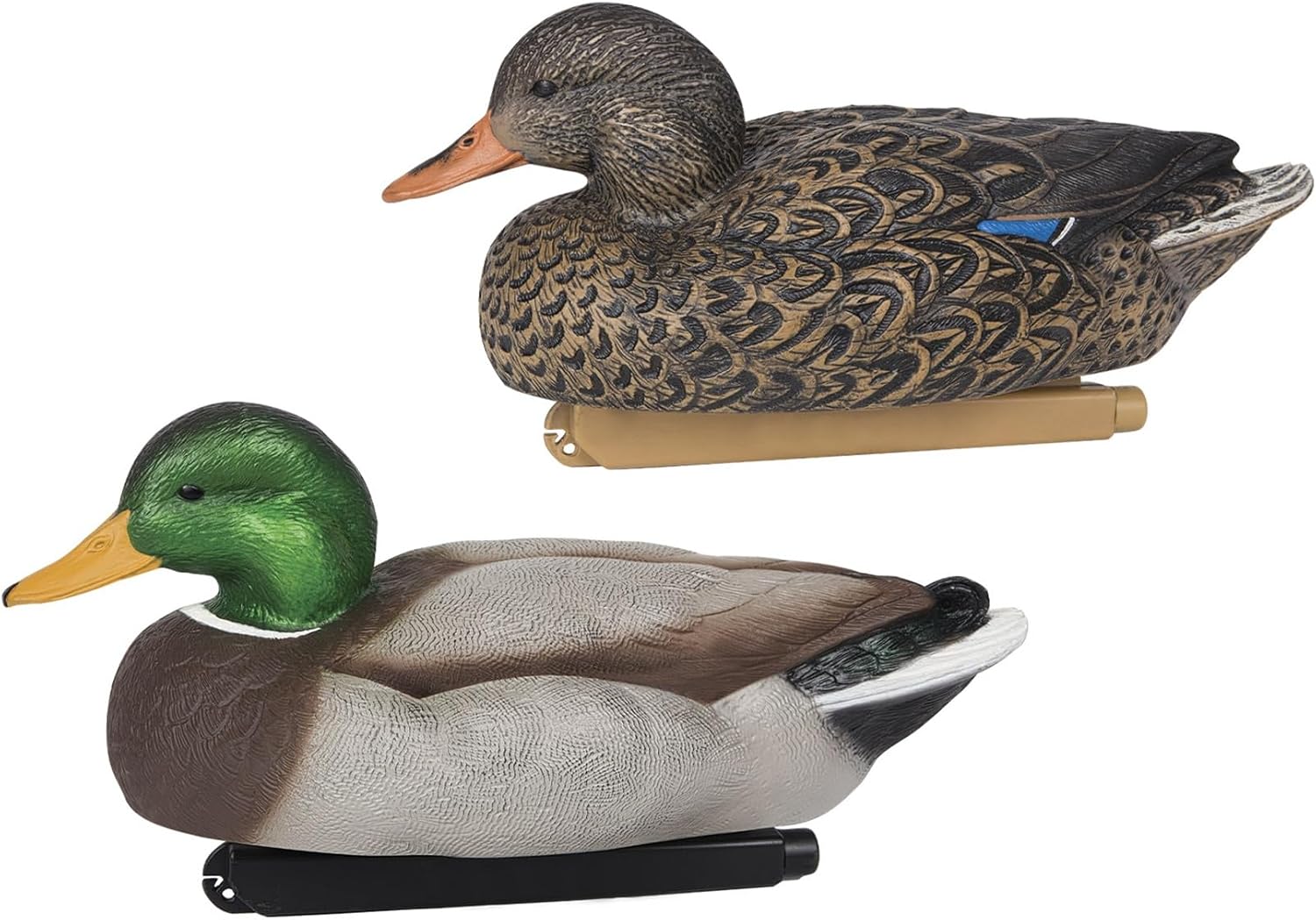 Zink Floater Decoys | 6-Pack Life-Size Floating Decoys for Duck Hunting | 3 Drakes & 3 Hens | Hand-Painted Waterfowl Hunting Decoys with Weight Forward Keel & Front Line-Lock