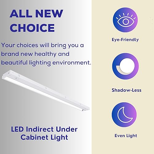 Miniatura 9 de Iluminación LED indirecta para debajo del gabinete de 36 pulgadas, cableada, 1920 lúmenes, 3 ajustes de color, 3000 K3500 K4000 K, luces de cocina