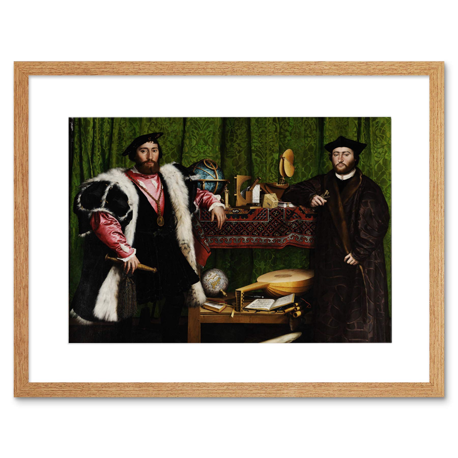 Wee Blue Coo Painting Portrait Study Holbein Ambassadors Framed Wall Art Print
