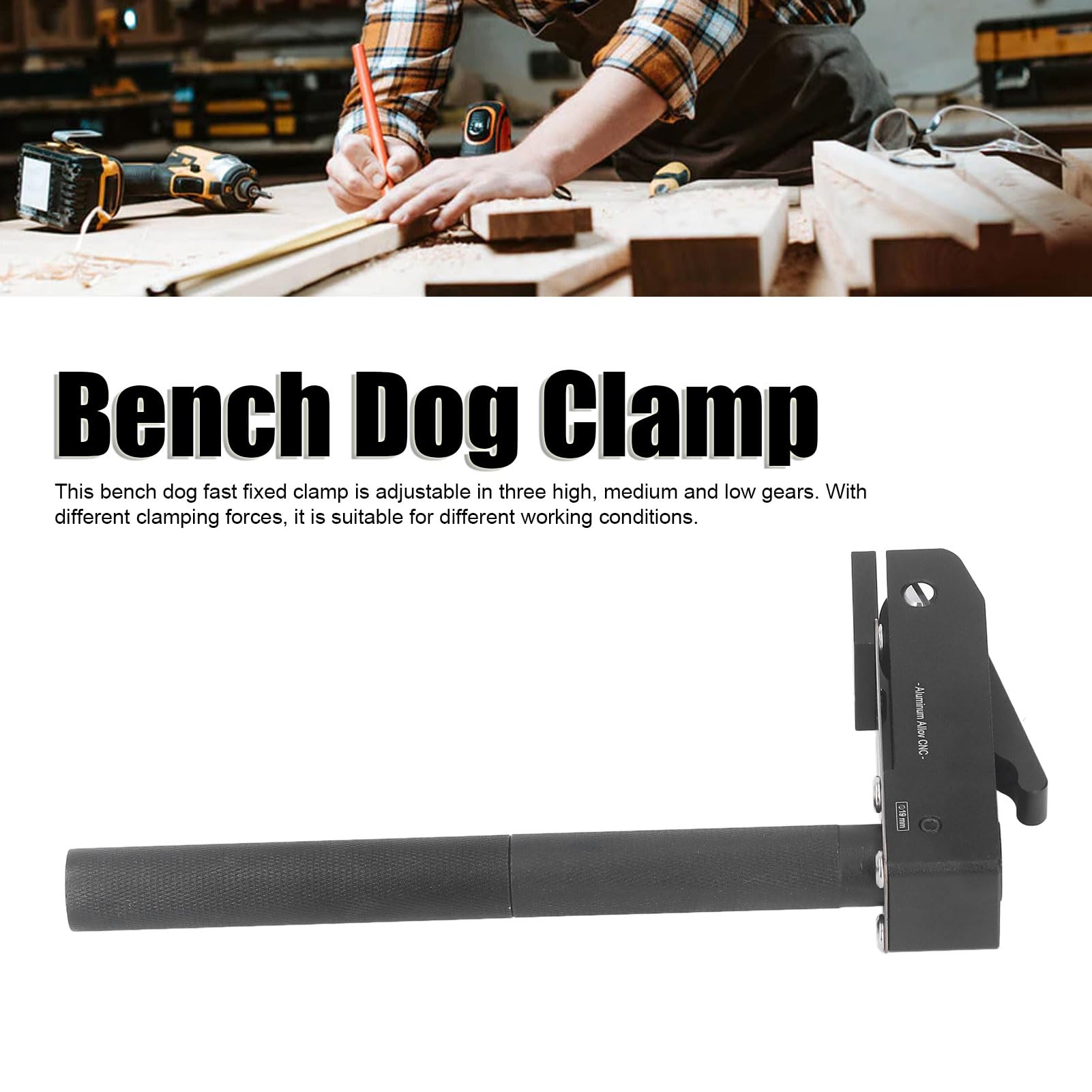 Tyenaza Pince pour Chien D'établi, Pince De Trou pour Chien De 3/4 Pouces, établi Holdfast, Pinces De Maintien pour établi De Travail du Bois, Pinces Rapides pour Chien D'établi 19mm