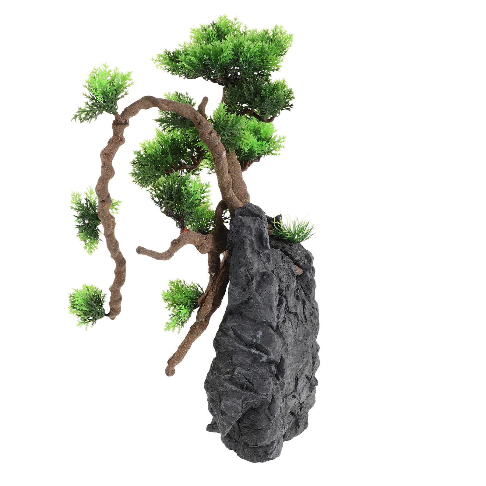 Árbol Artificial para Acuario Pequeño, Decoración Paisajística Plantas Realistas, Planta Decorativa Resistente Decoloración, Adorno Seguro para Peces, Adecuado para Peceras