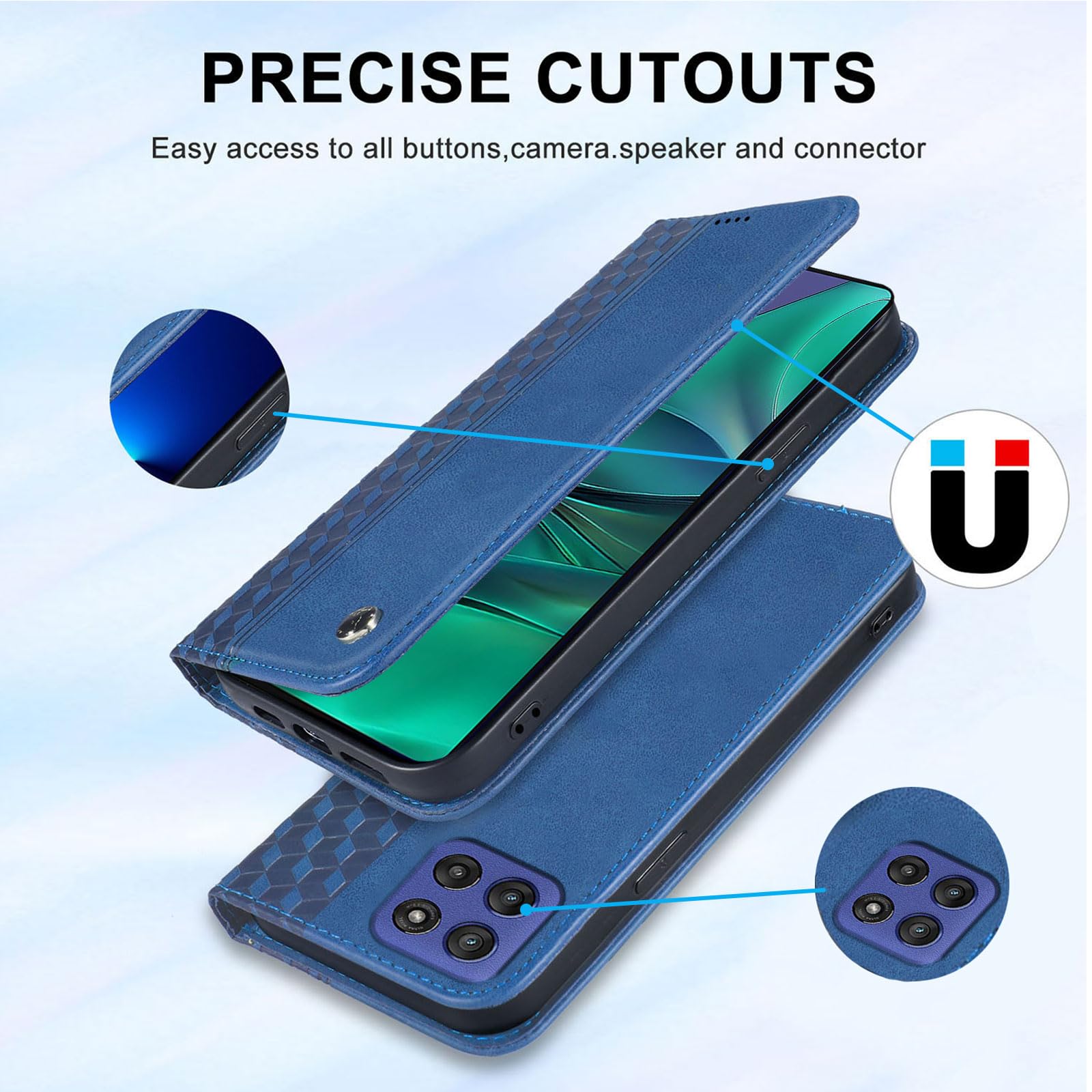 HAOTIAN Cover A Portafoglio Per Motorola Moto G 5G Plus - Custodia Flip Con Chiusura Magnetica, Slot Per Carte E Supporto, Colore Marrone