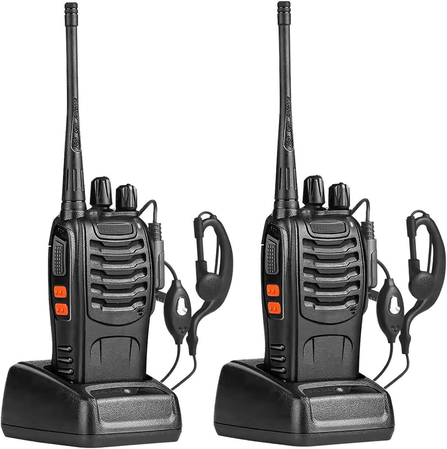 Baofeng BF-888S Walkie Talkies Long Range for Adults with Earpieces,16 Channel Walky Talky Rechargeable Handheld Two Way Radios (6 Pack)