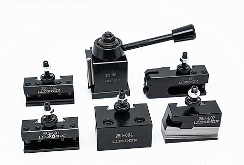 Miniatura 2 de Tipo de cuña 0XA Set de poste de herramienta de cambio rápido para mini torno 6-9" Material de acero SWING