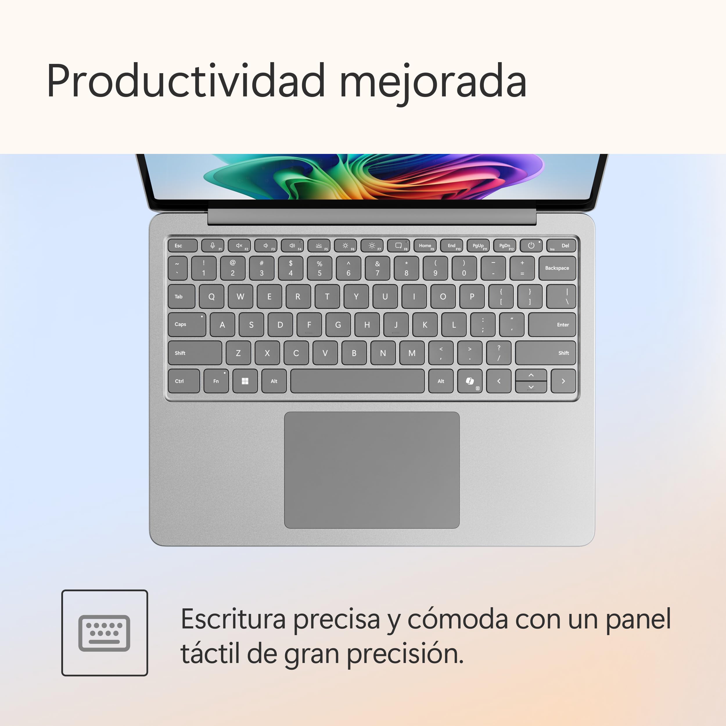 Microsoft Surface Laptop | Copilot+ PC | Pantalla táctil LCD 13'' | Snapdragon X Plus | 16GB RAM | Almacenamiento de 256GB | Último Modelo | Platino