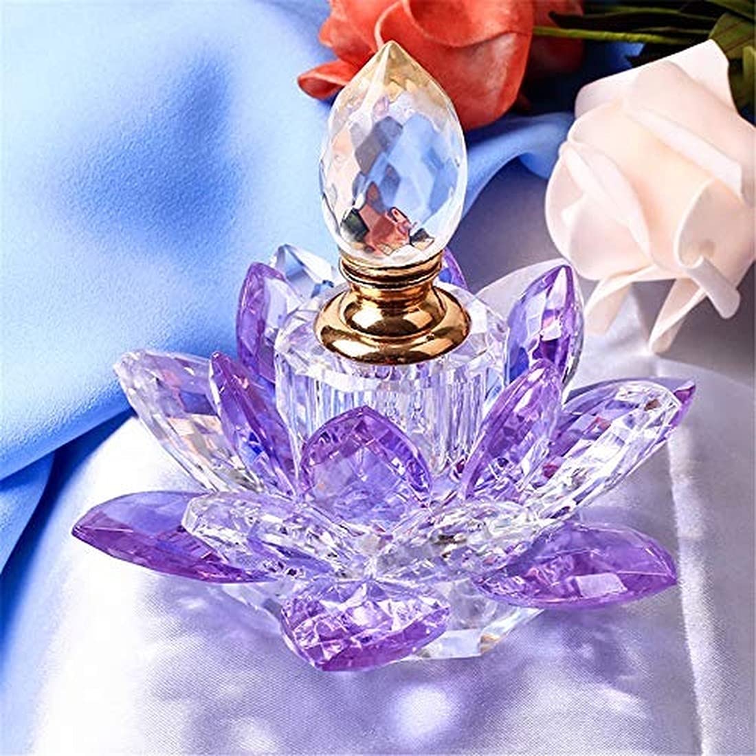 Porta Profumo Da Viaggio Boccette Profumi Vuoti Ricaricabile8Ml Vintage Magico Viola Ricaricabile Mini Vuoto Di Profumo Di Cristallo Flacone Fatto A Mano Handmade Home Decor Signora Regalo Di Nozze
