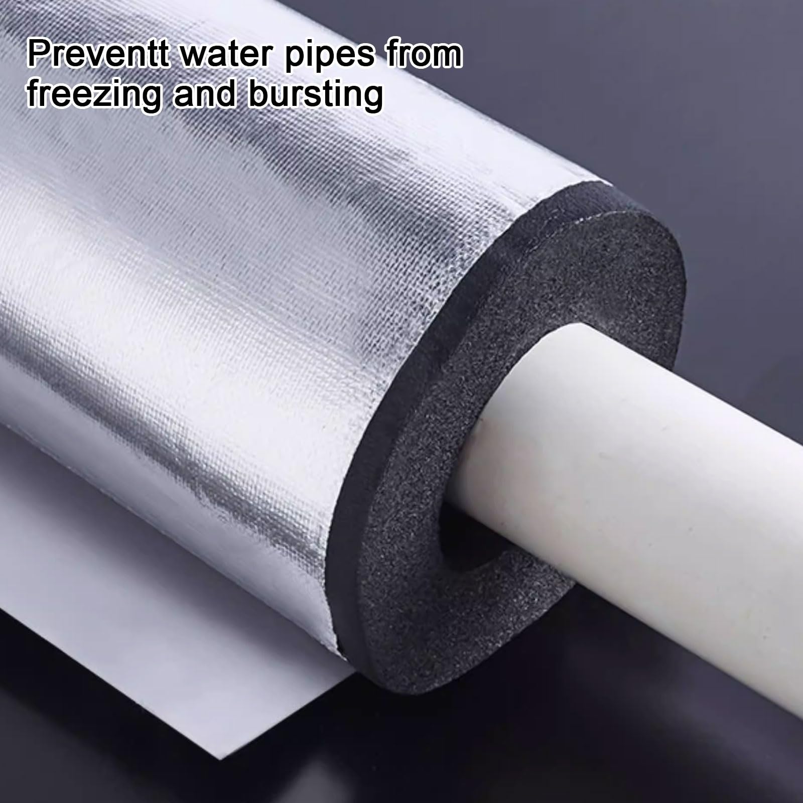 Rohrisolierung Selbstklebend Étanchéité À L'eau et À L'humidité Ignifugé Bonne Flexibilité Heizungsrohr Isolierung für Rohrisolierungen Heizung Sanitär(ID 5-1/4" x T 1-31/32" x L 39.37")