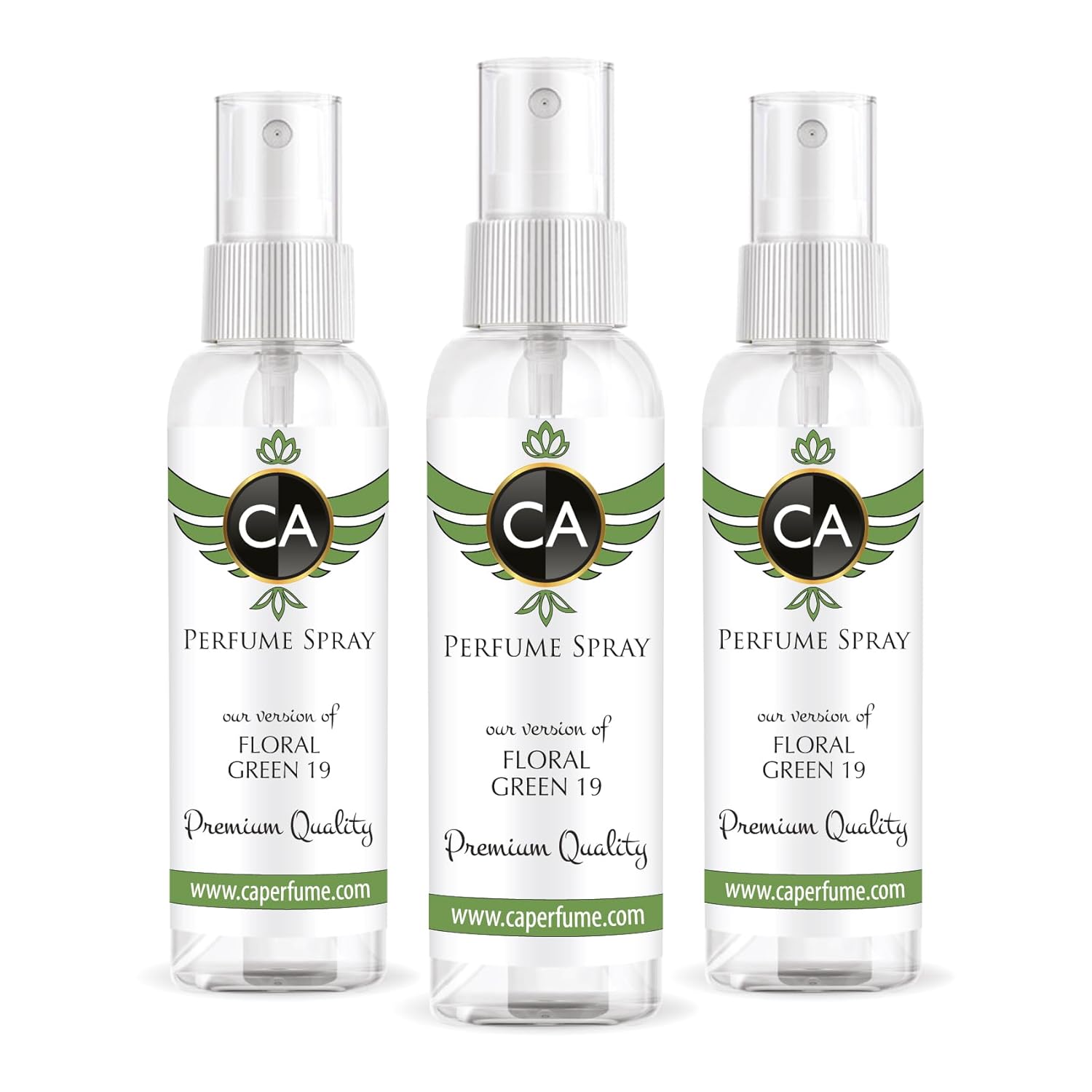 CA Perfume Impression of Floral Green 19 For Women Fragrance Dupes Eau de Parfum Spray Refillable Bottle 2 Fl Oz/60ml-X3