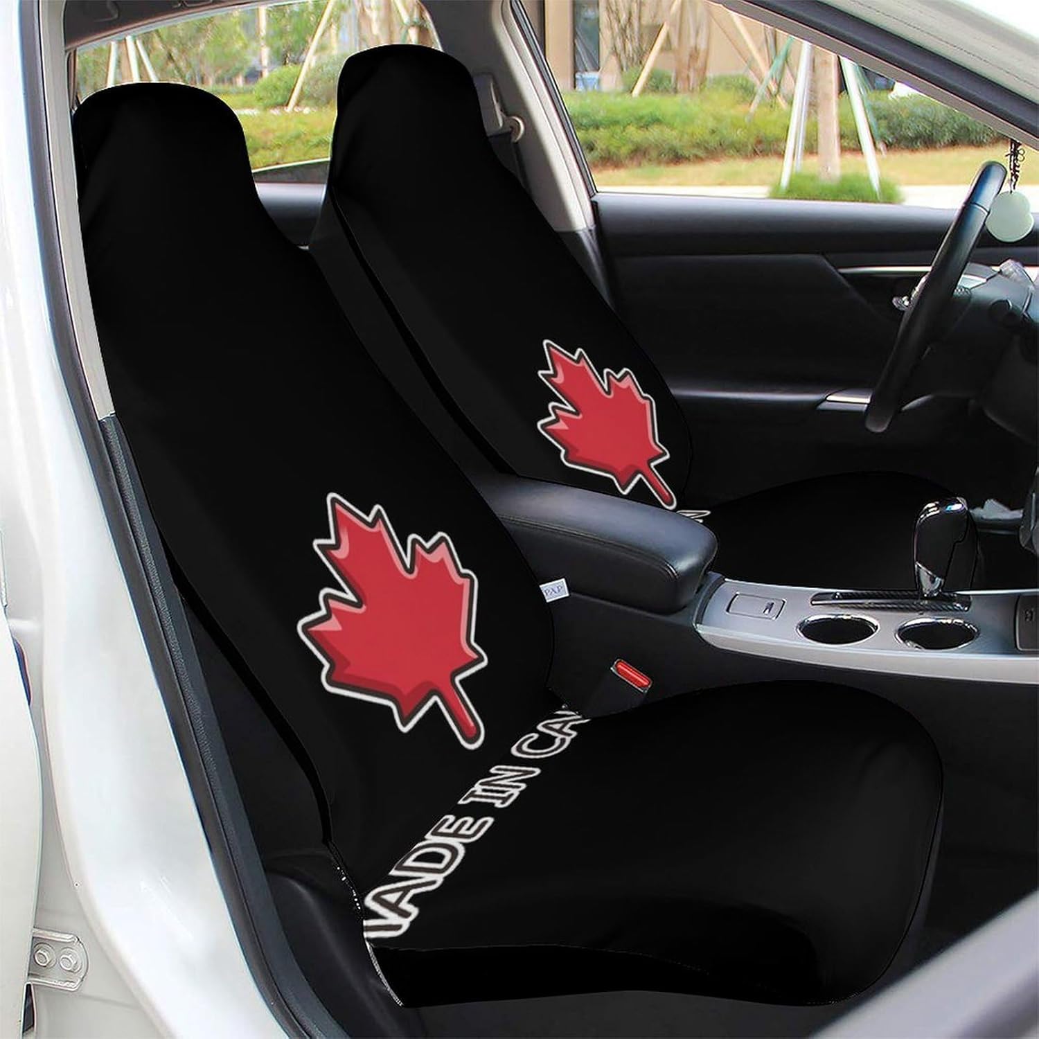 Made in Canada Maple Leaf Car Seat Protector Front Seats Universal Fit Automotive Accessories