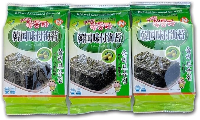 Amazon 0276 オッドンザ オリーブ油 玉童子海苔 カット お弁当のり 韓国海苔 箱売り 1box 3p 24袋 韓国産 並行輸入品 玉童子 味付けのり 通販