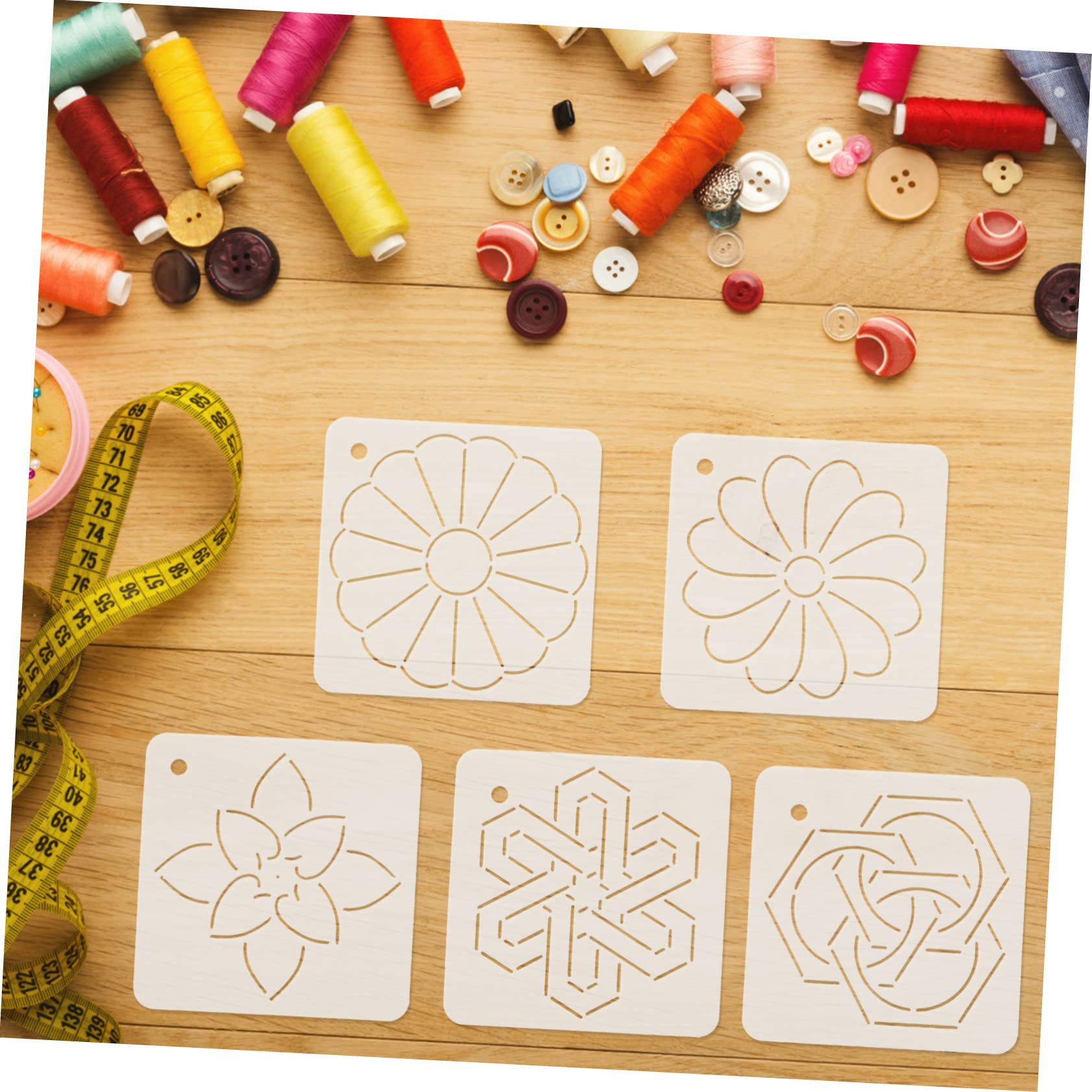 Ciieeo 24piezas Plantillas De Acolchado Acrílicas Herramientas De Costura Versátiles Para Patchwork y Bordado Plantillas Reutilizables Para Proyectos De Manualidades y Confección
