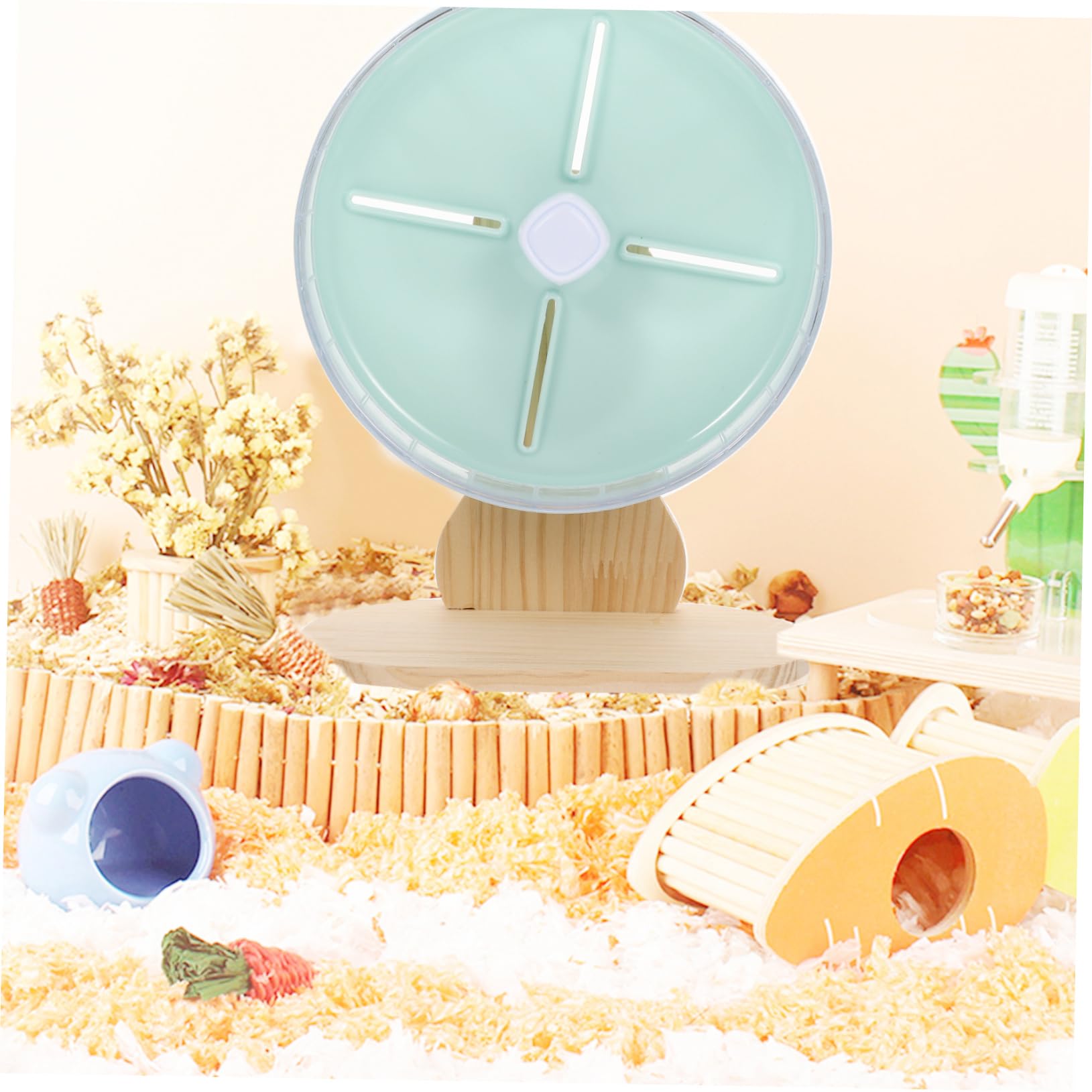 Ruota Silenziosa per Criceto Compatta per Piccoli Animali Domestici per Attività Fitness di Scoiattoli Ricci Topi e Criceti