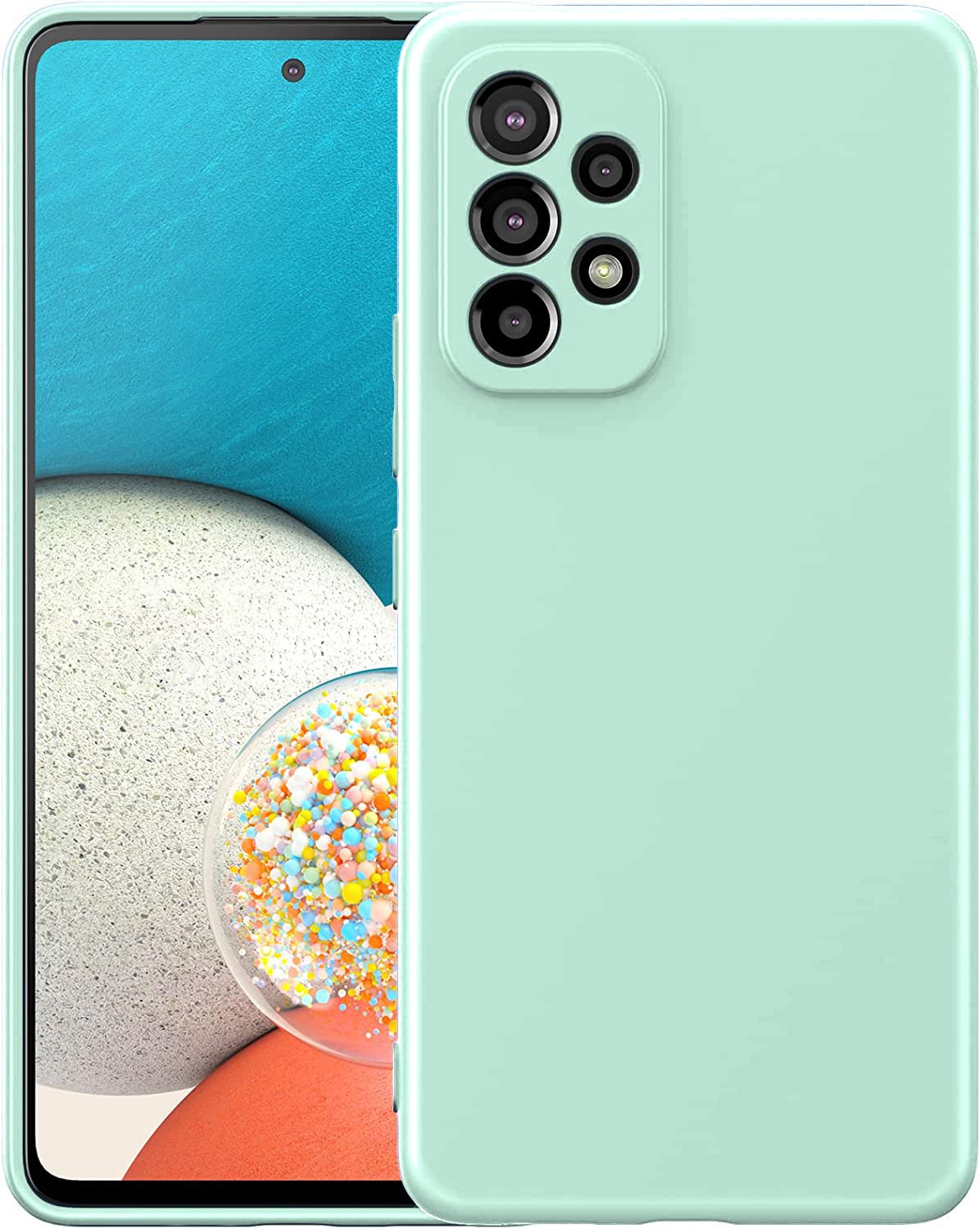 LOXXO® Microfiber Candy Case Compatible for Samsung A53 5g Smooth Touch Cushion Liquid Soft Silicone Gel Rubber Phone Cases Non-Slip Full Body Protective Shockproof Back Cover (Mintgreen) (B0B3RYPFP6) Amazon Price History, Amazon Price Tracker